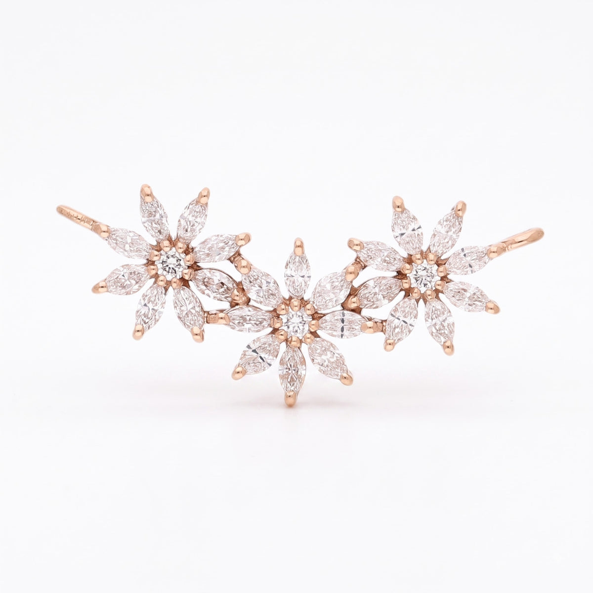 Trio Floral Climber Lab Grown Diamond Pendant