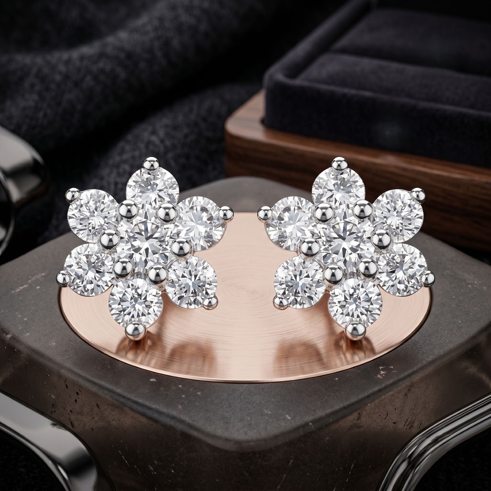 Frosted Prime Lab Grown Diamond Earrings