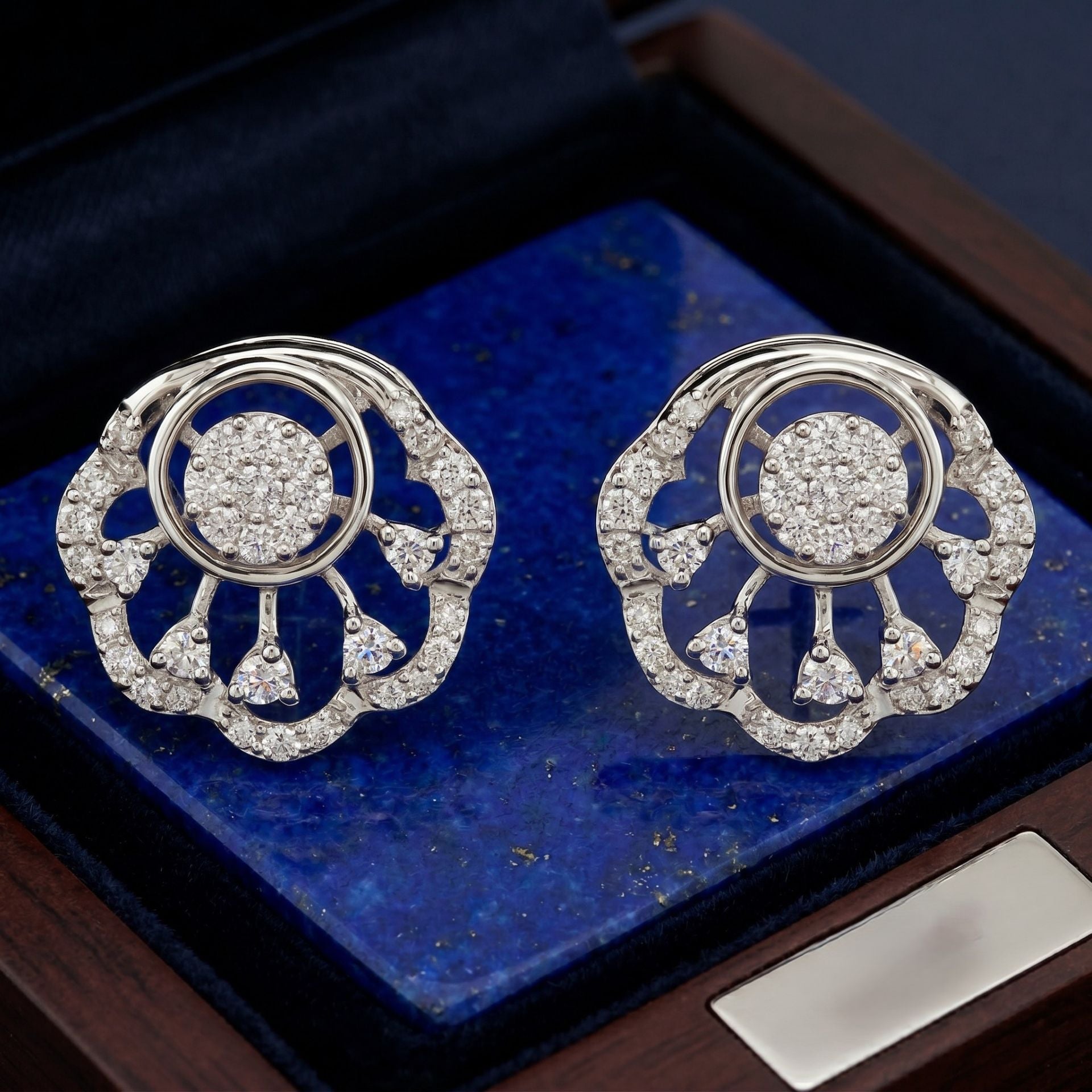 Glacial Blossom Lab Grown Diamond Earrings
