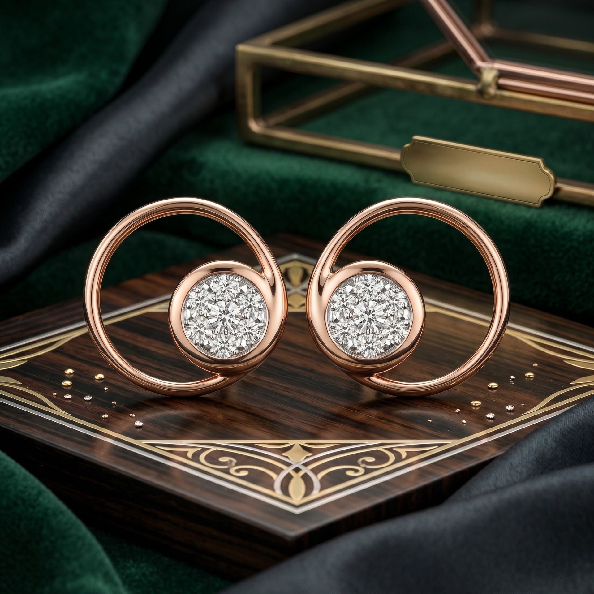 Infinity Circle Lab Grown Diamond Earrings