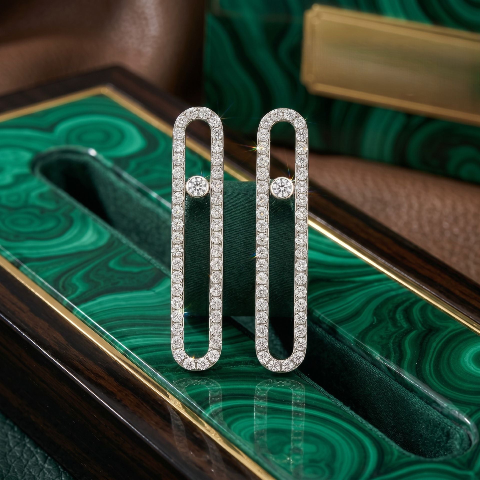 Linear Pulse Lab Grown Diamond Earrings