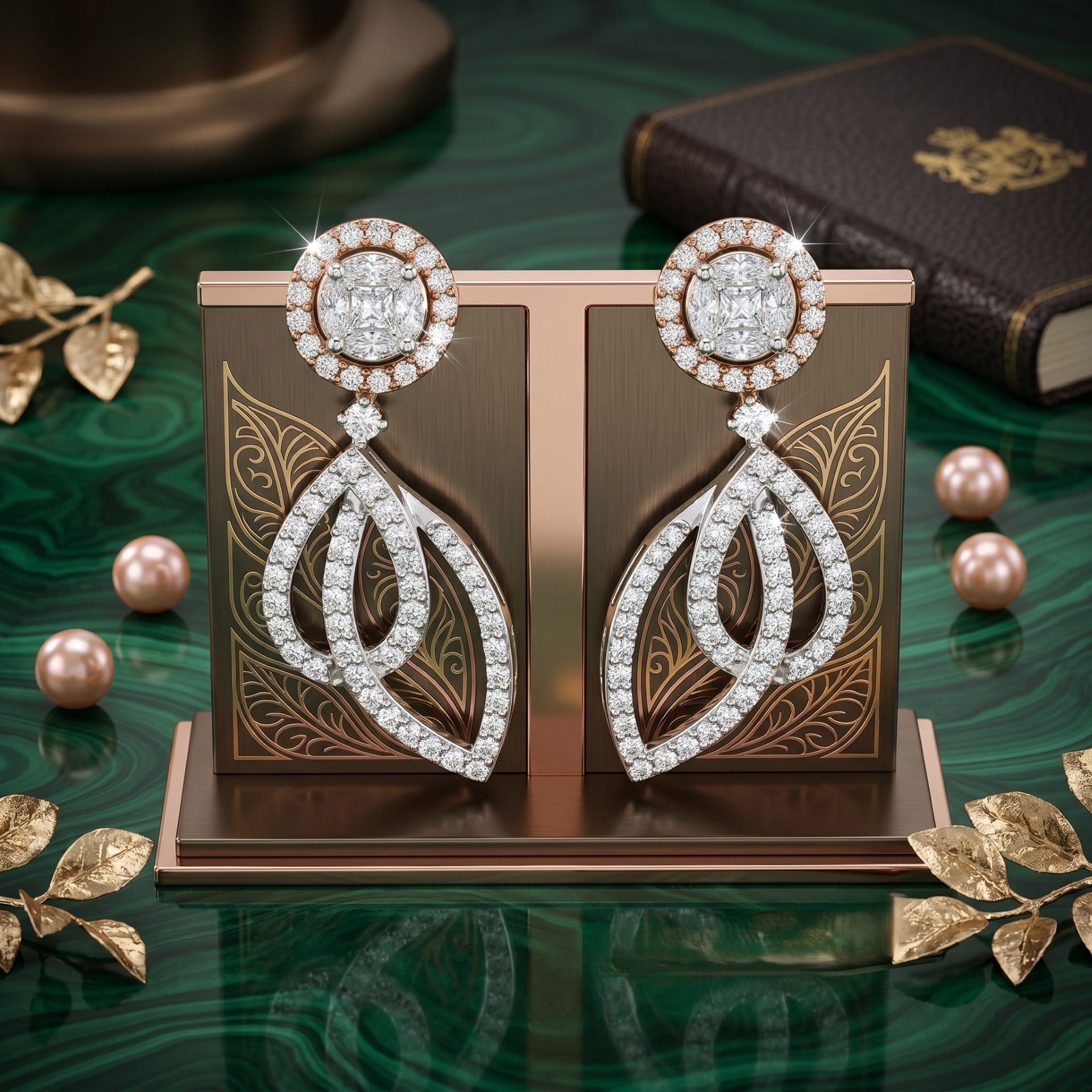Victorian Charm Lab Grown Diamond Earrings