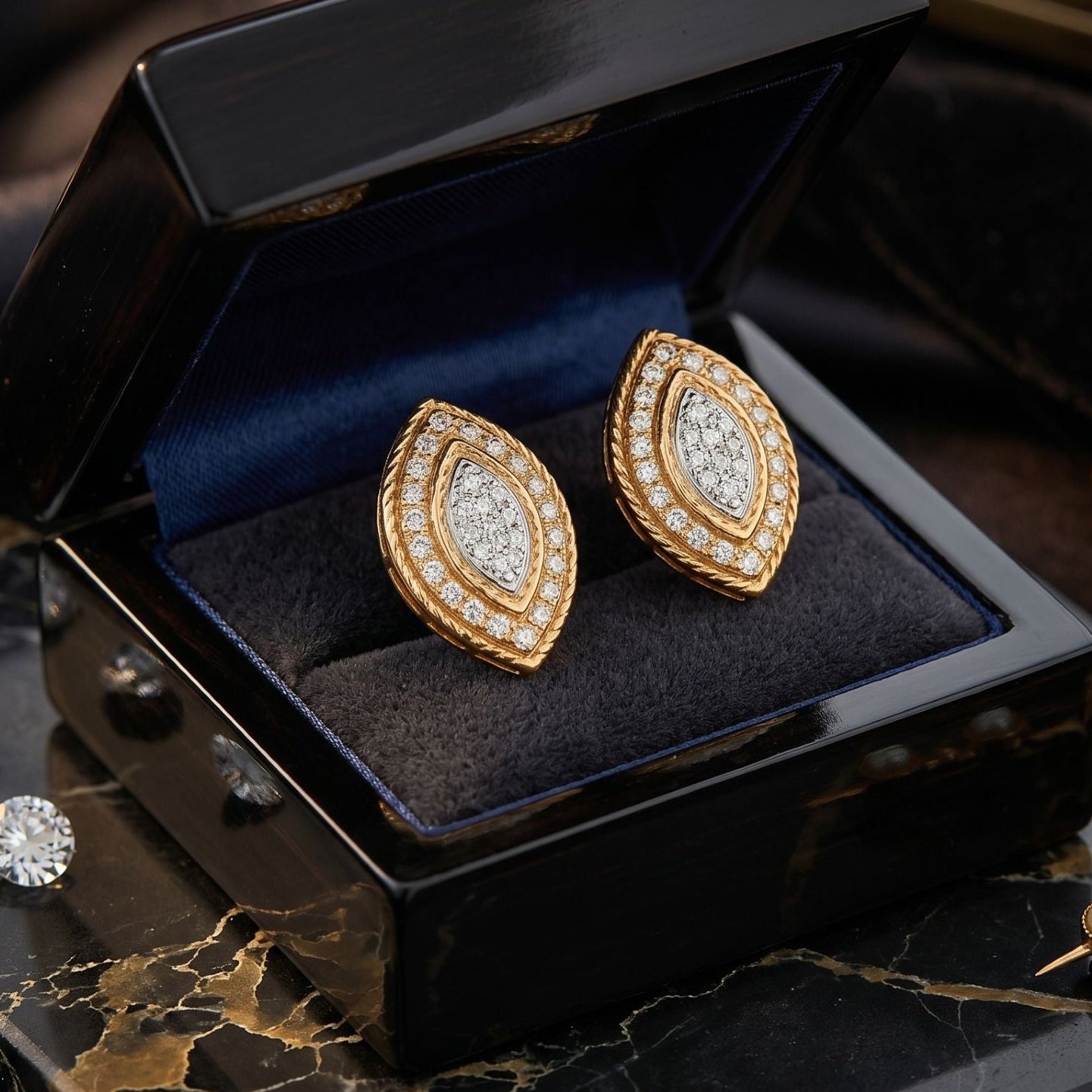 Laurel Leaf Lab Grown Diamond Earrings