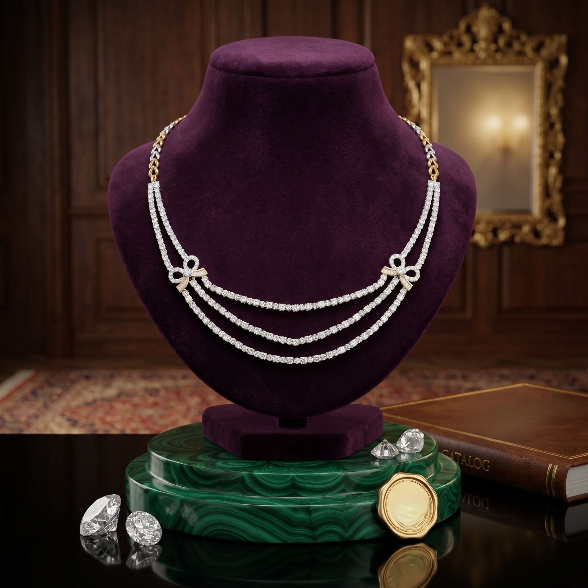 Bowed Grace Lab Grown Diamond Necklace