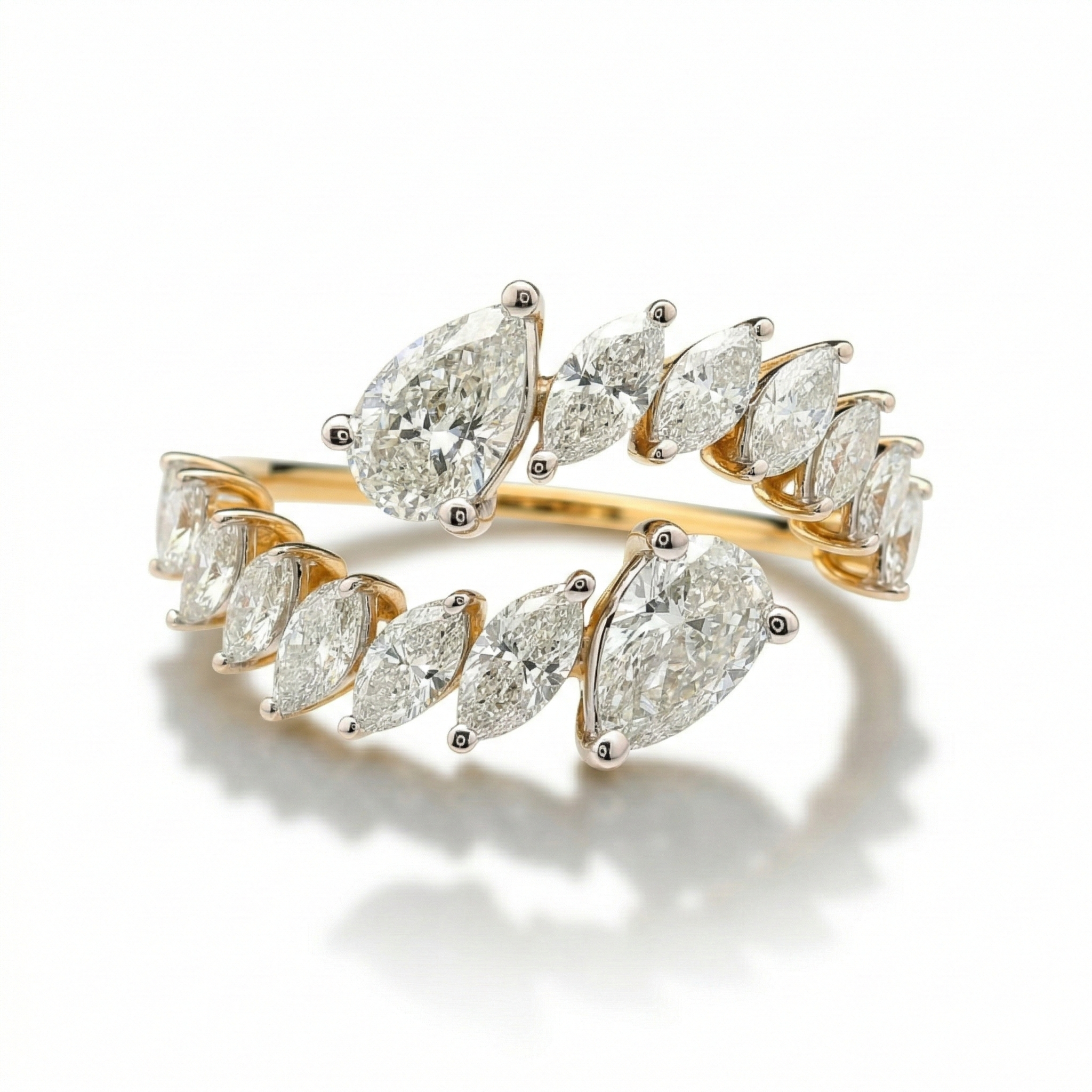 Comet Swirl Lab Grown Diamond Ring