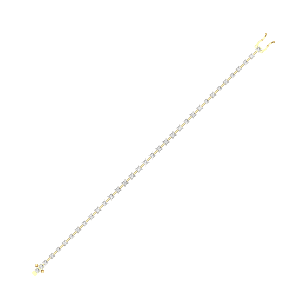 Radiant Bar Elegance Lab Grown Diamond Bracelet