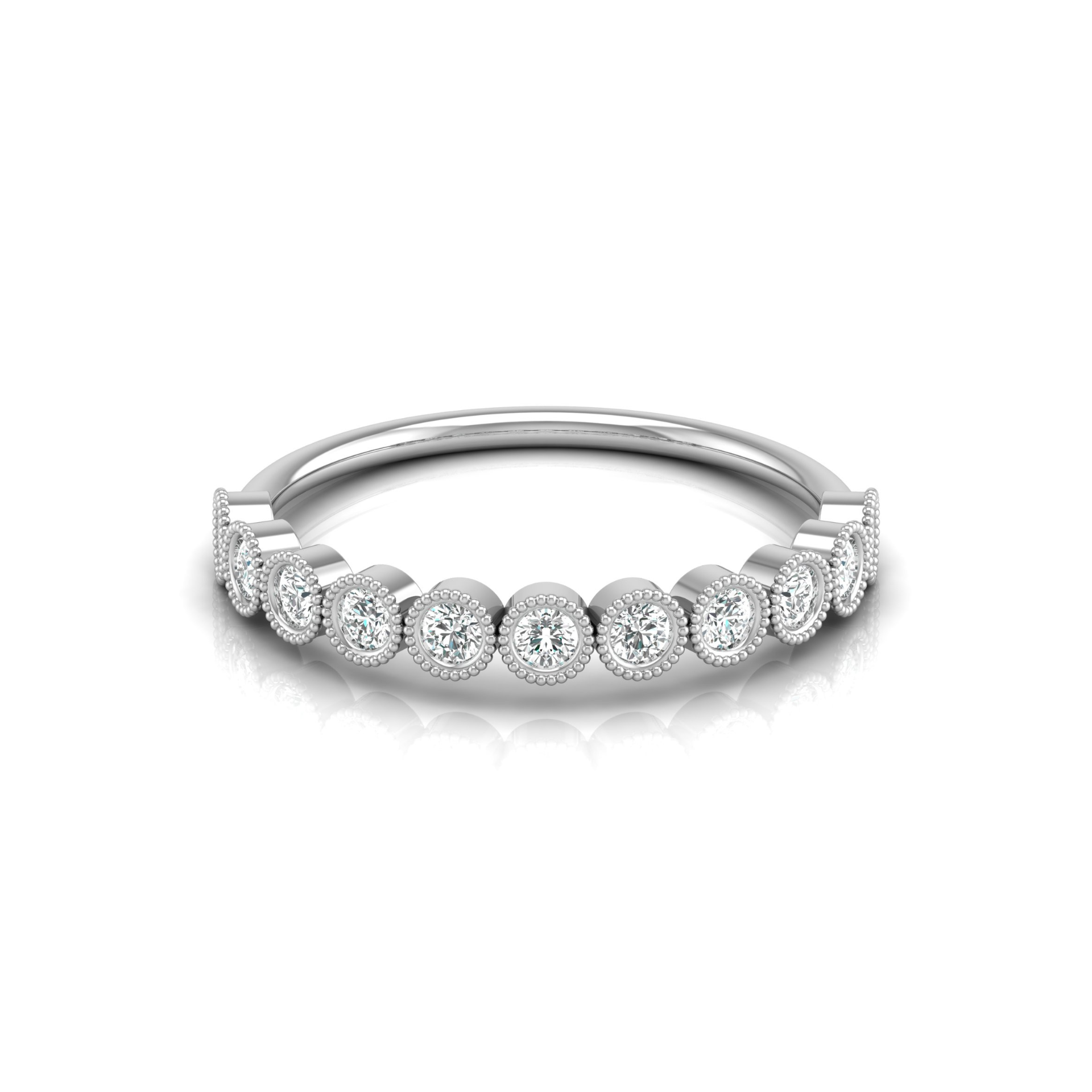 Petite Halo Platinum Plated Lab Grown Diamond Ring