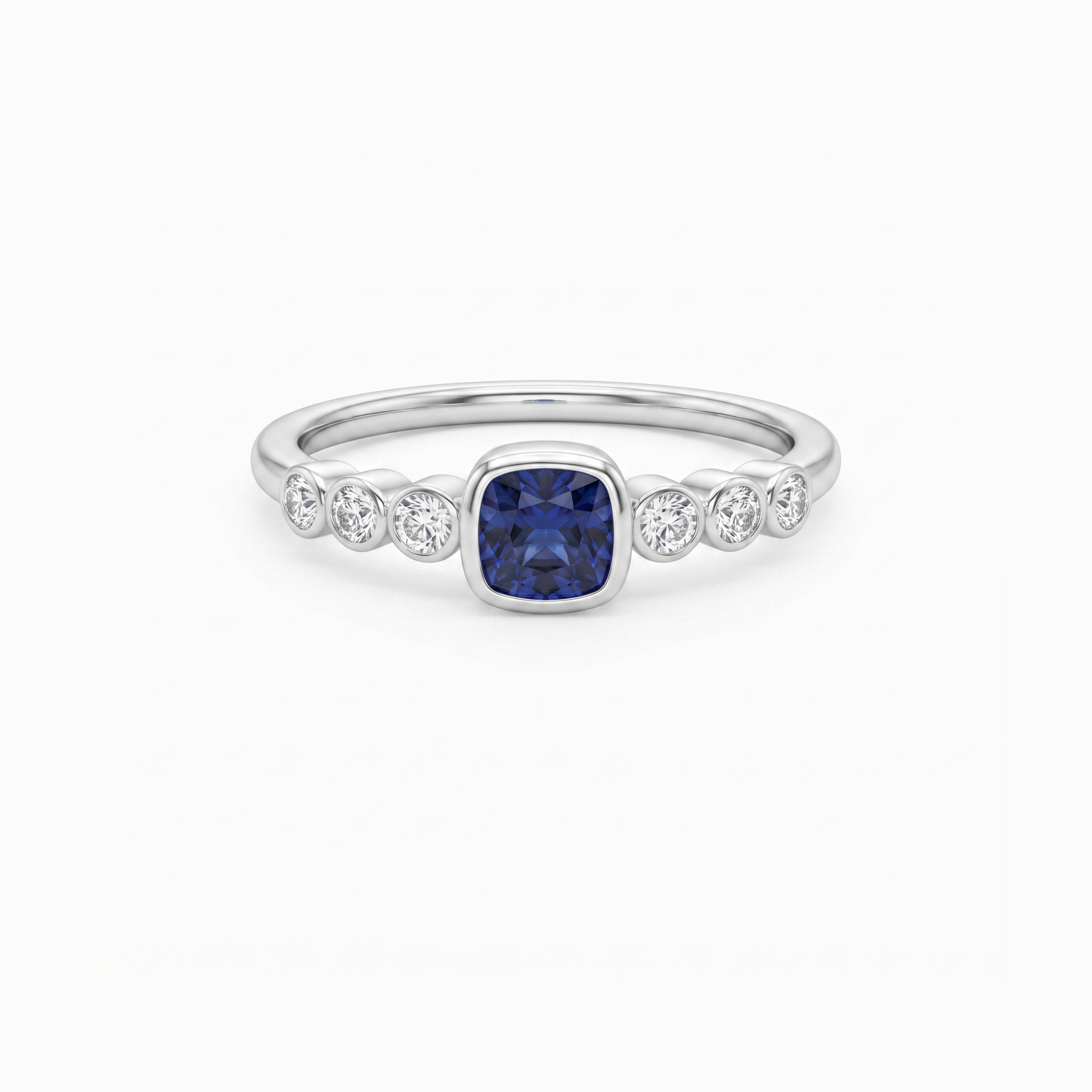 Unity Asscher Platinum Plated Lab Grown Diamond Ring