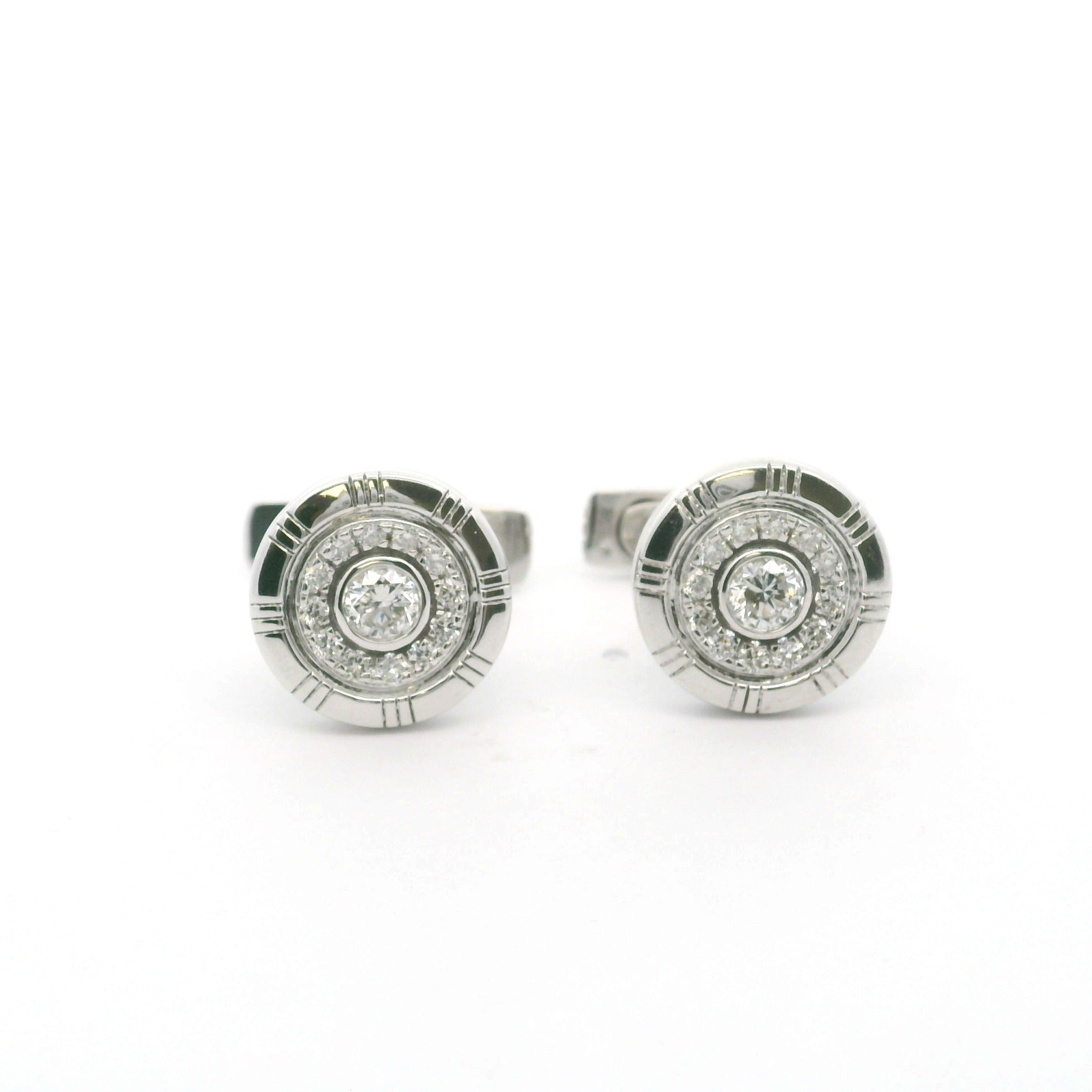 Lab Grown Diamond Halo Cufflinks
