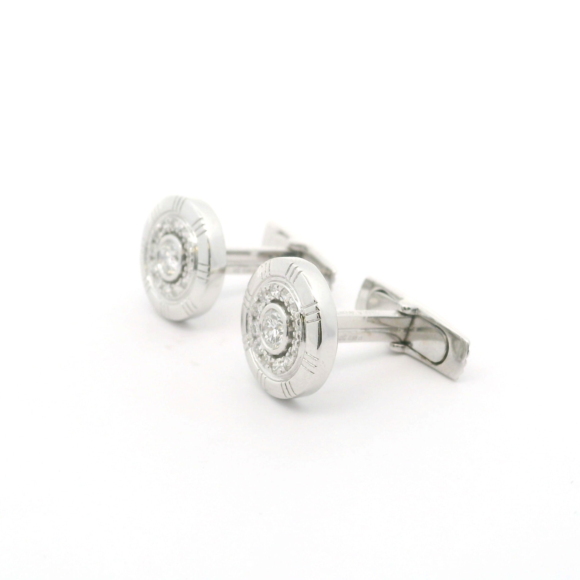 Lab Grown Diamond Halo Cufflinks