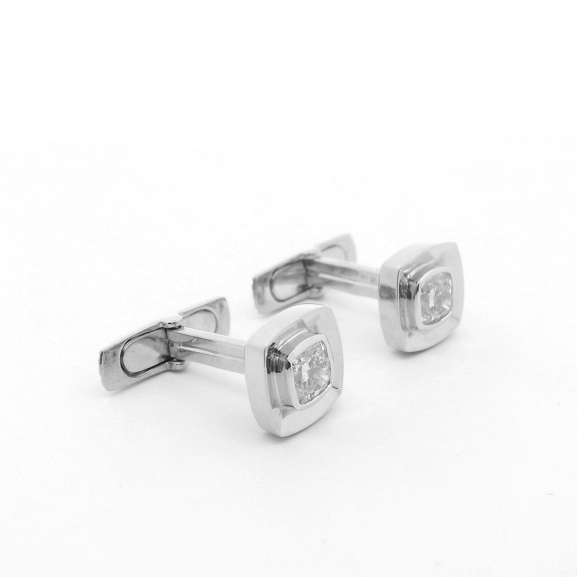 Bespoke Bold Lab Grown Diamond Cufflinks