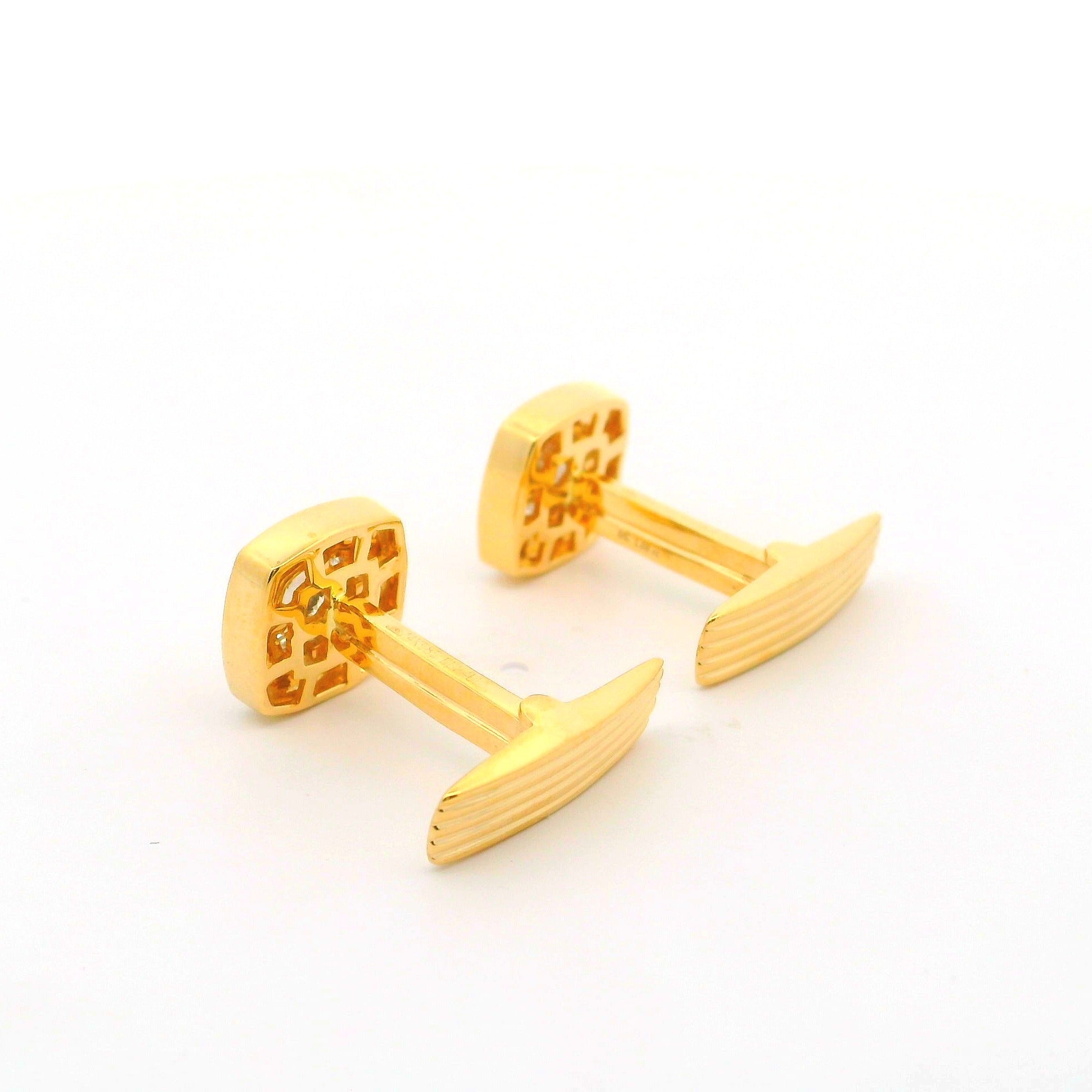 Bespoke Bold Lab Grown Diamond Cufflinks