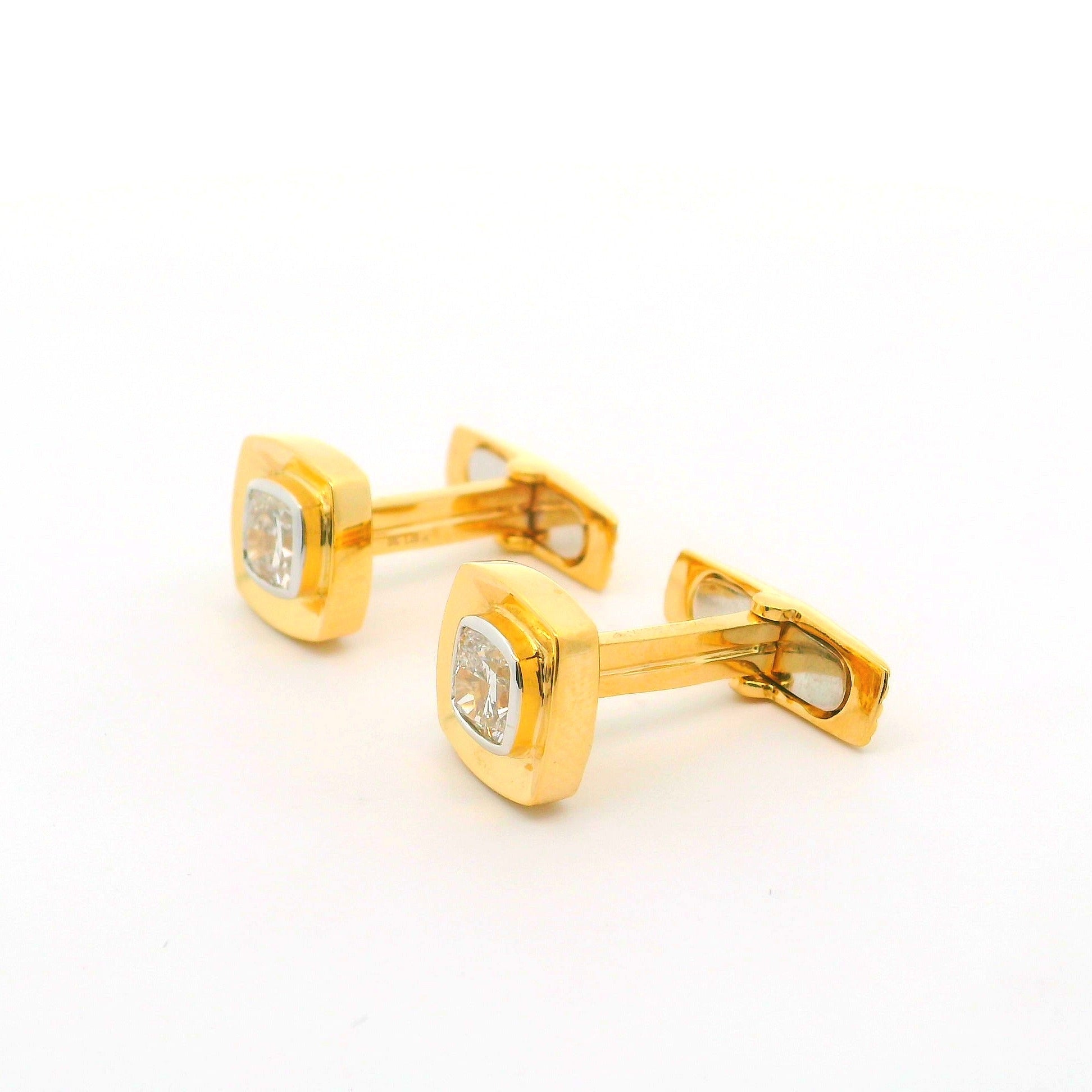 Bespoke Bold Lab Grown Diamond Cufflinks