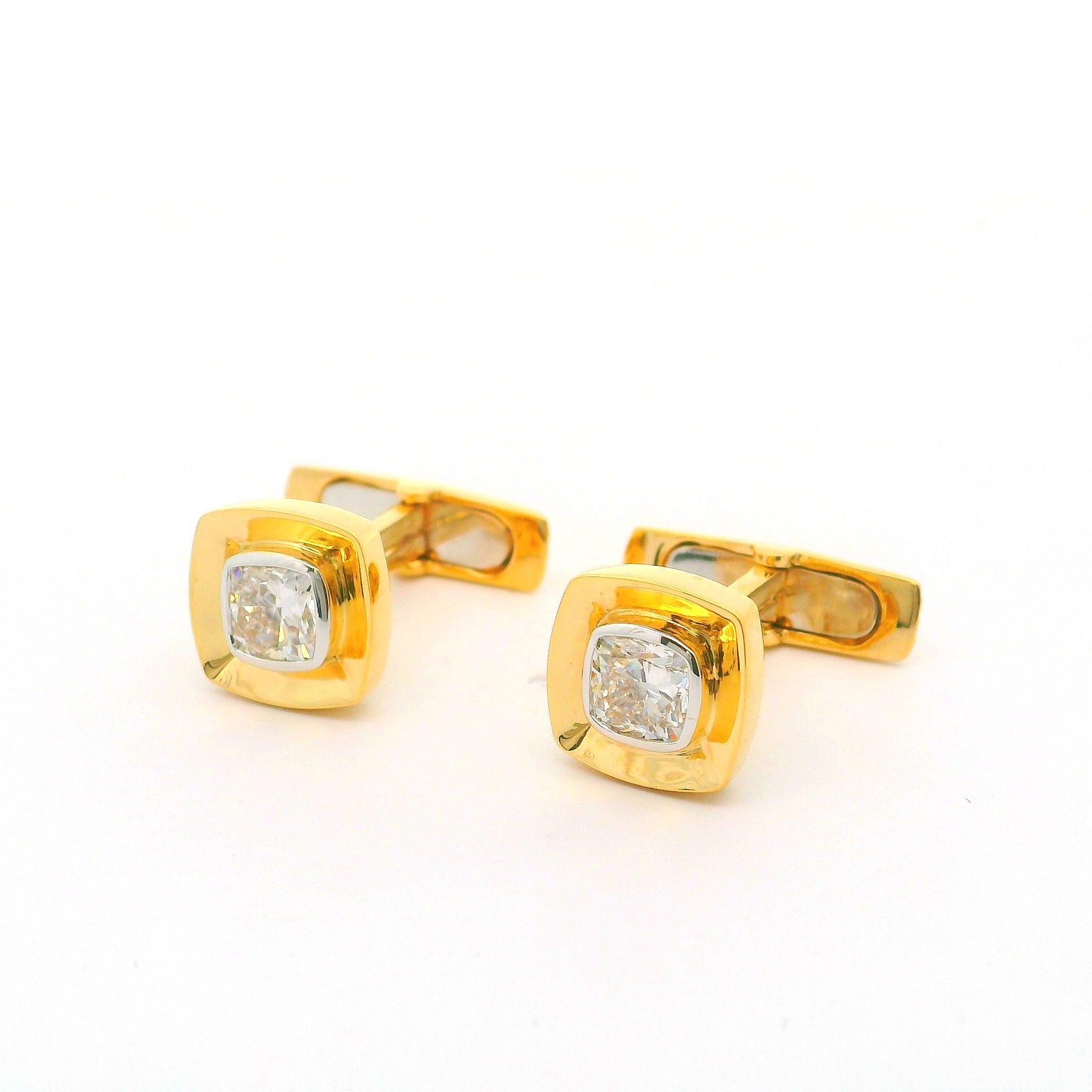 Bespoke Bold Lab Grown Diamond Cufflinks