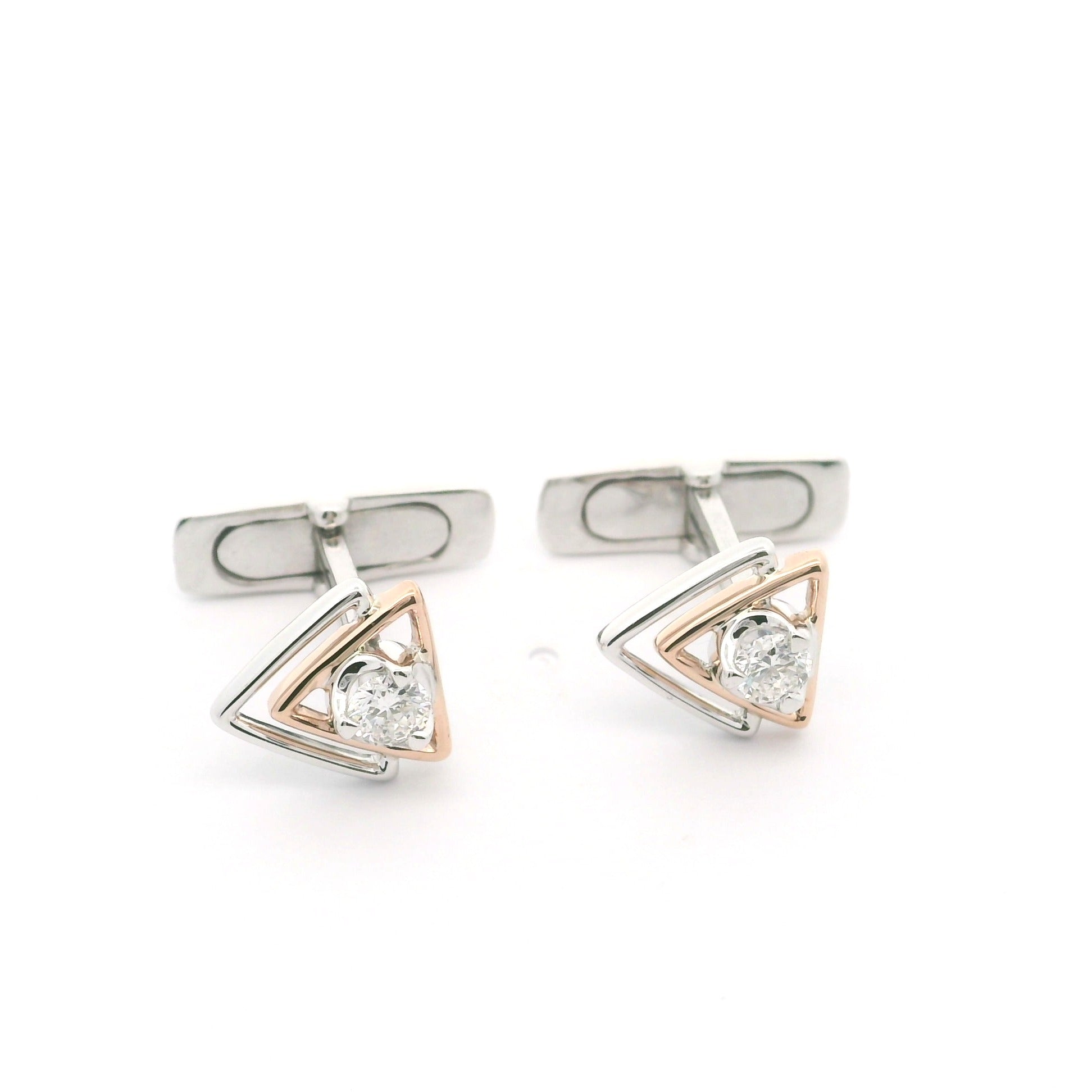Angle Arc Lab Grown Diamond Cufflinks