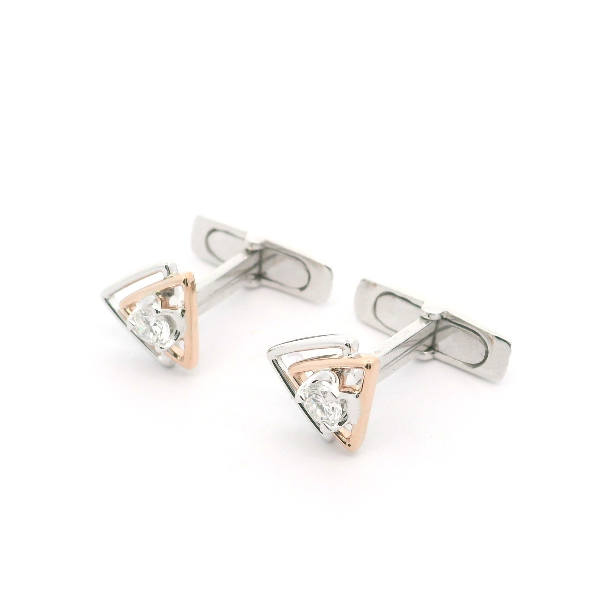 Angle Arc Lab Grown Diamond Cufflinks