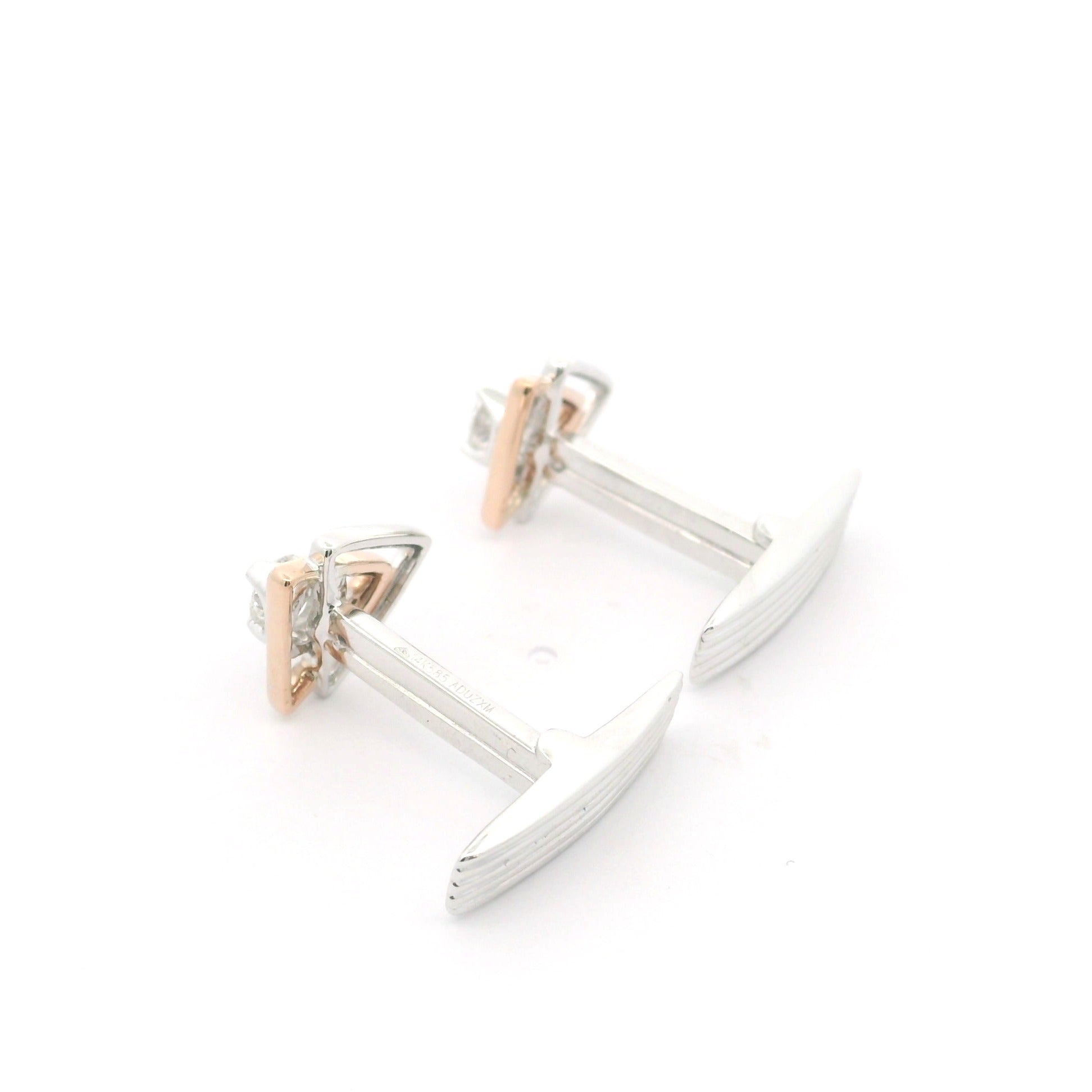 Angle Arc Lab Grown Diamond Cufflinks
