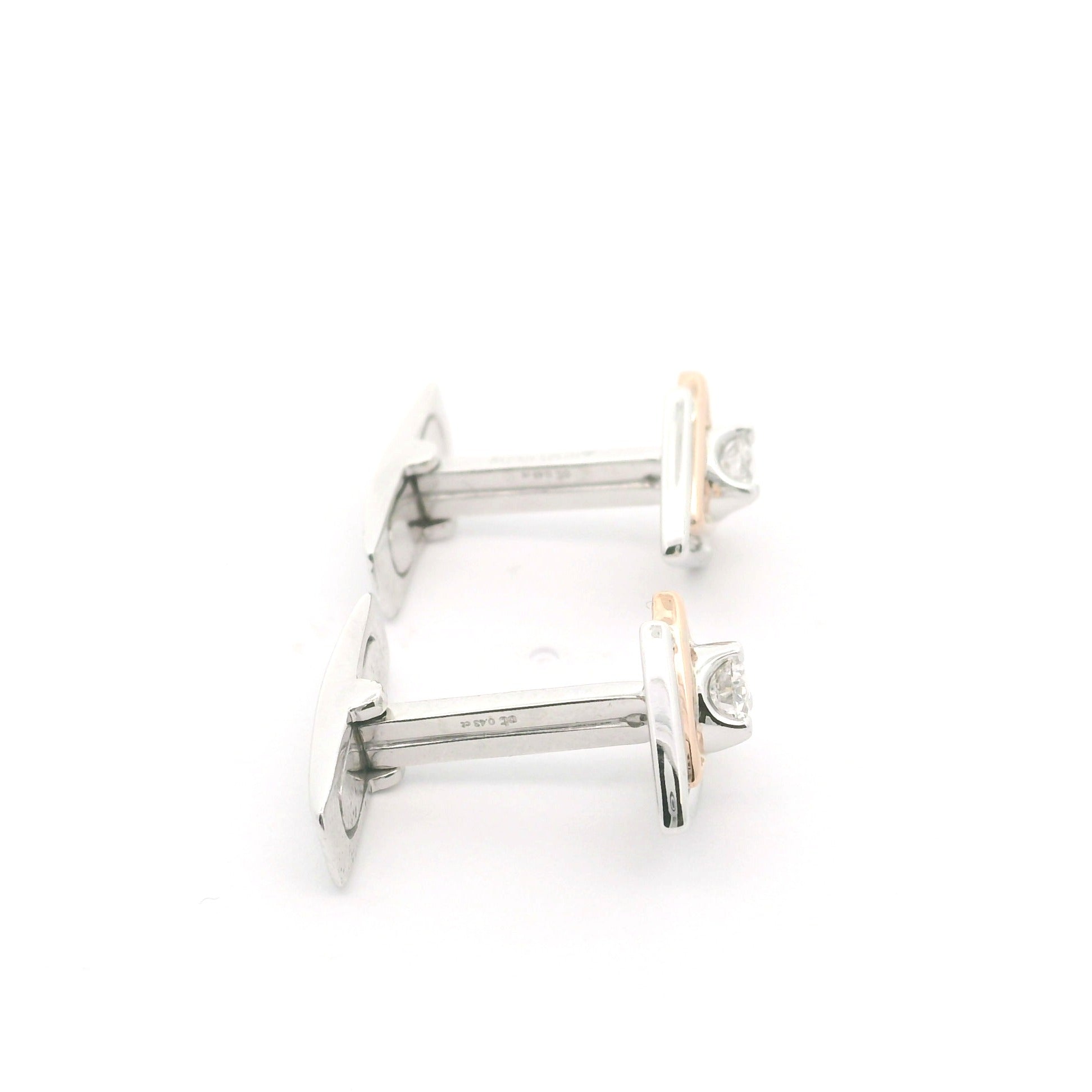 Angle Arc Lab Grown Diamond Cufflinks
