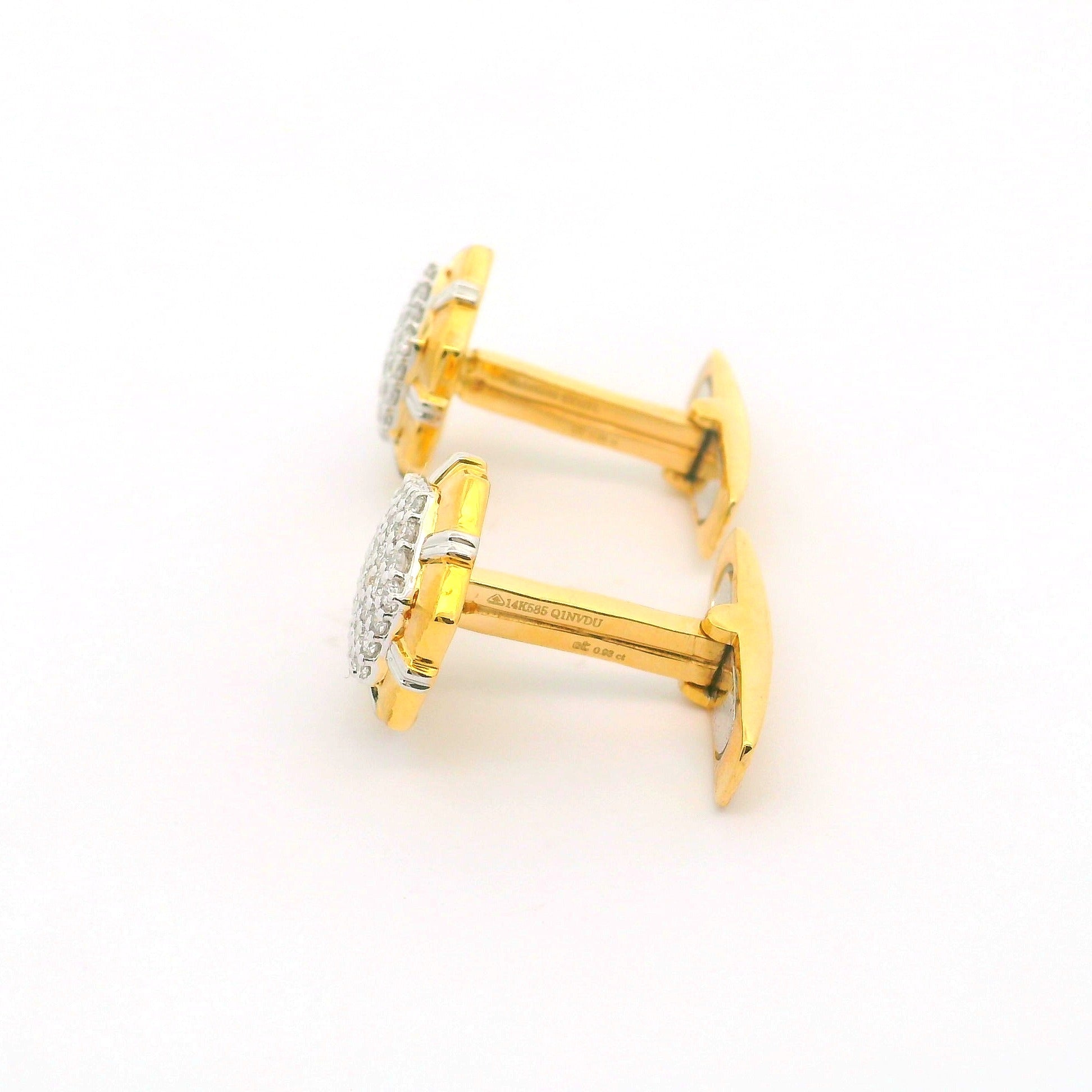 Hex Spark Lab Grown Diamond Cufflinks