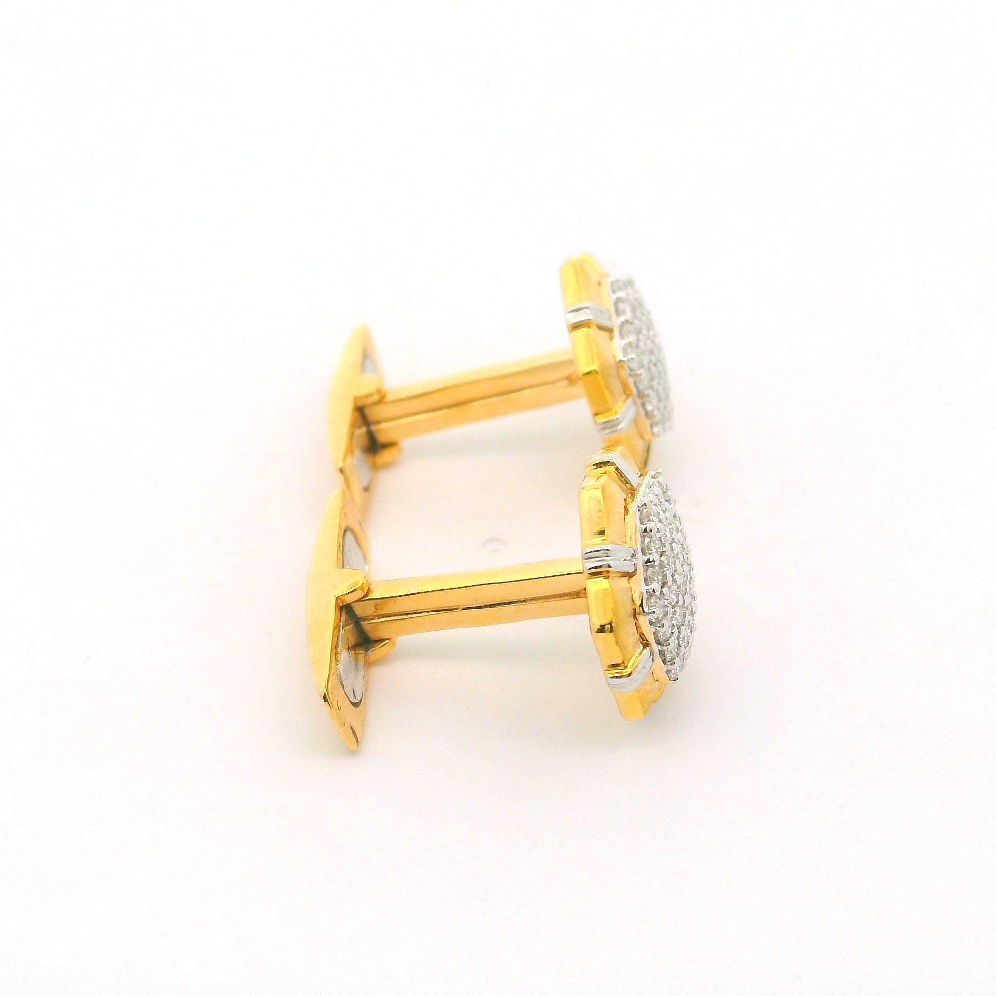 Hex Spark Lab Grown Diamond Cufflinks