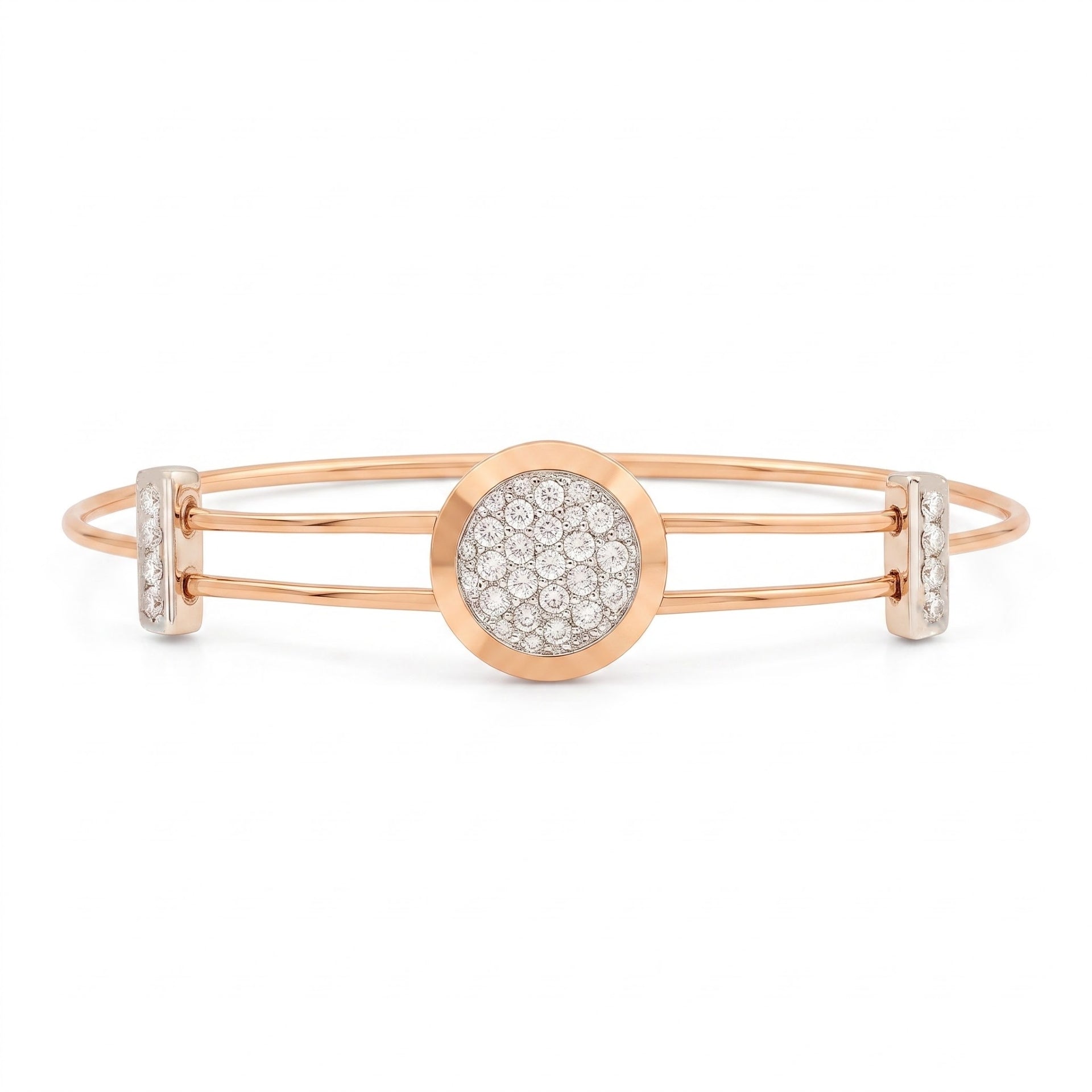 Elliptical Sparkle Lab Grown Diamond Bangle