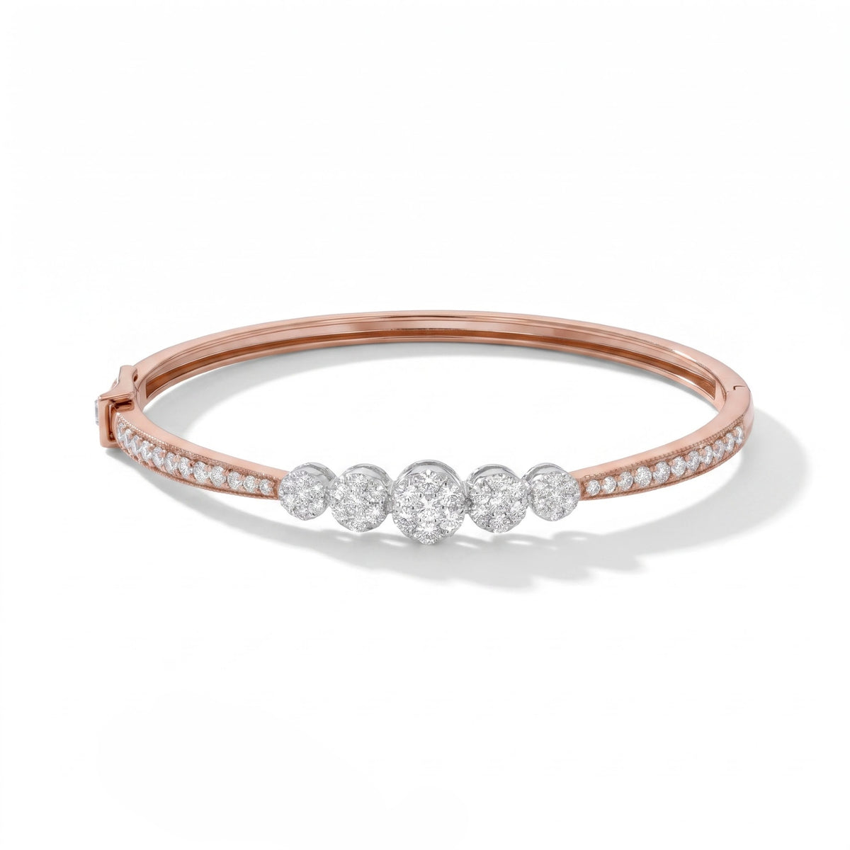 Oval Cluster Lab Grown Diamond Bangle