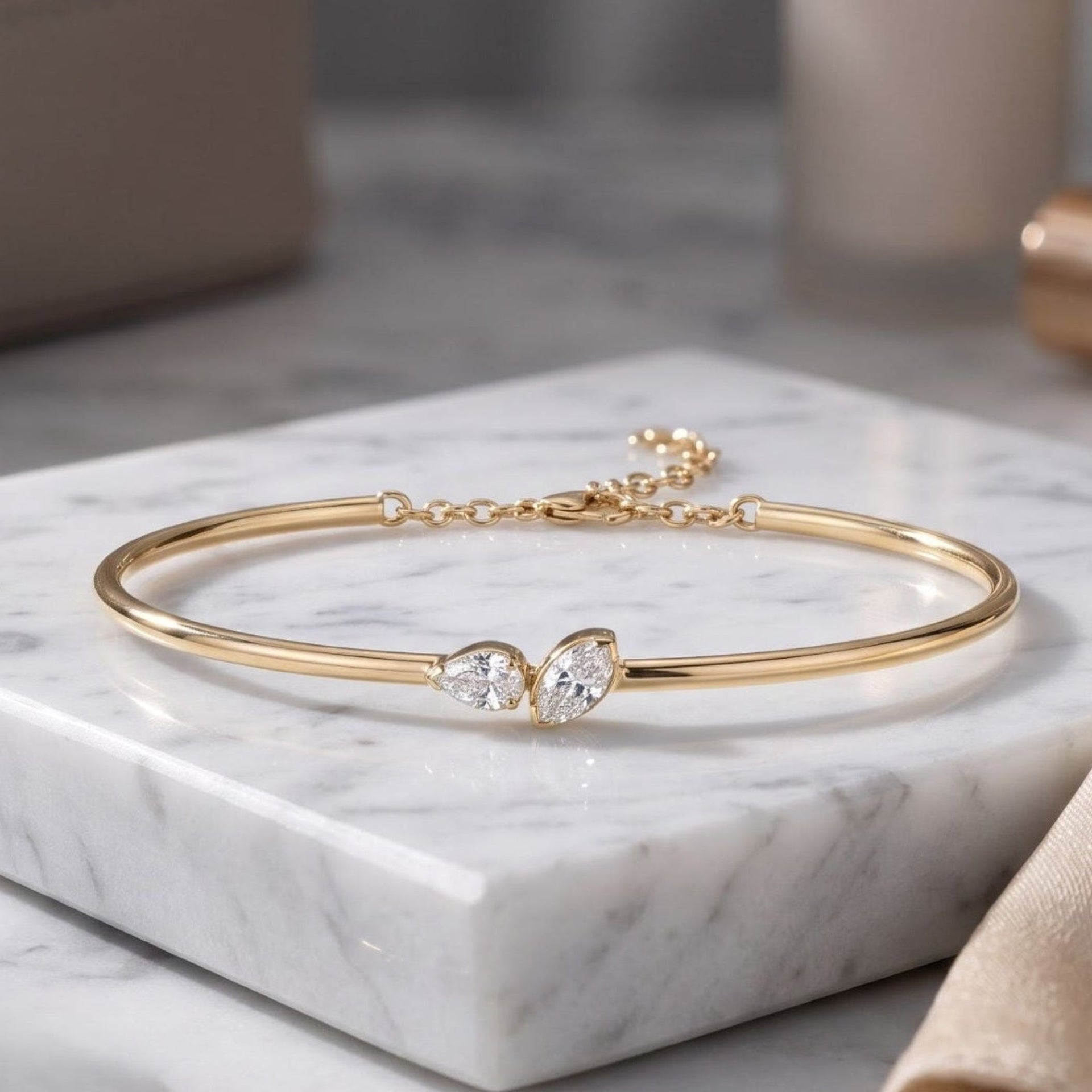 Ellipse Radiance Lab Grown Diamond Bangle