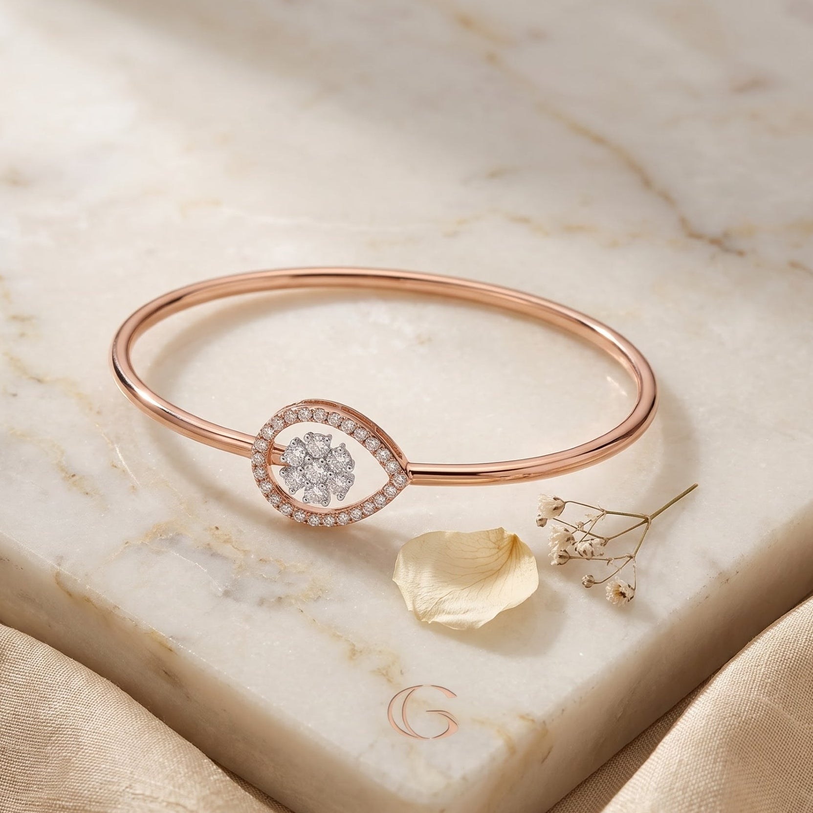 Divine Drizzle Lab Grown Diamond Bangle