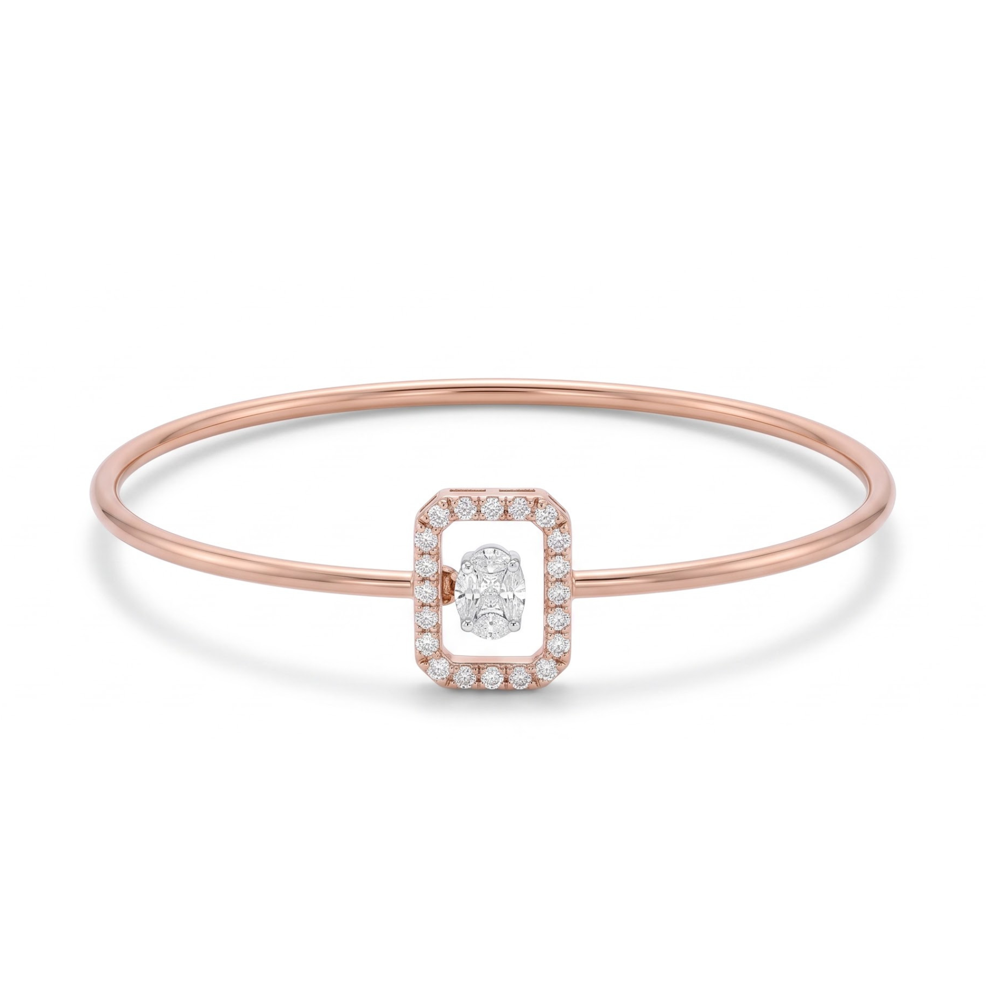Frame Lab Grown Diamond Bangle