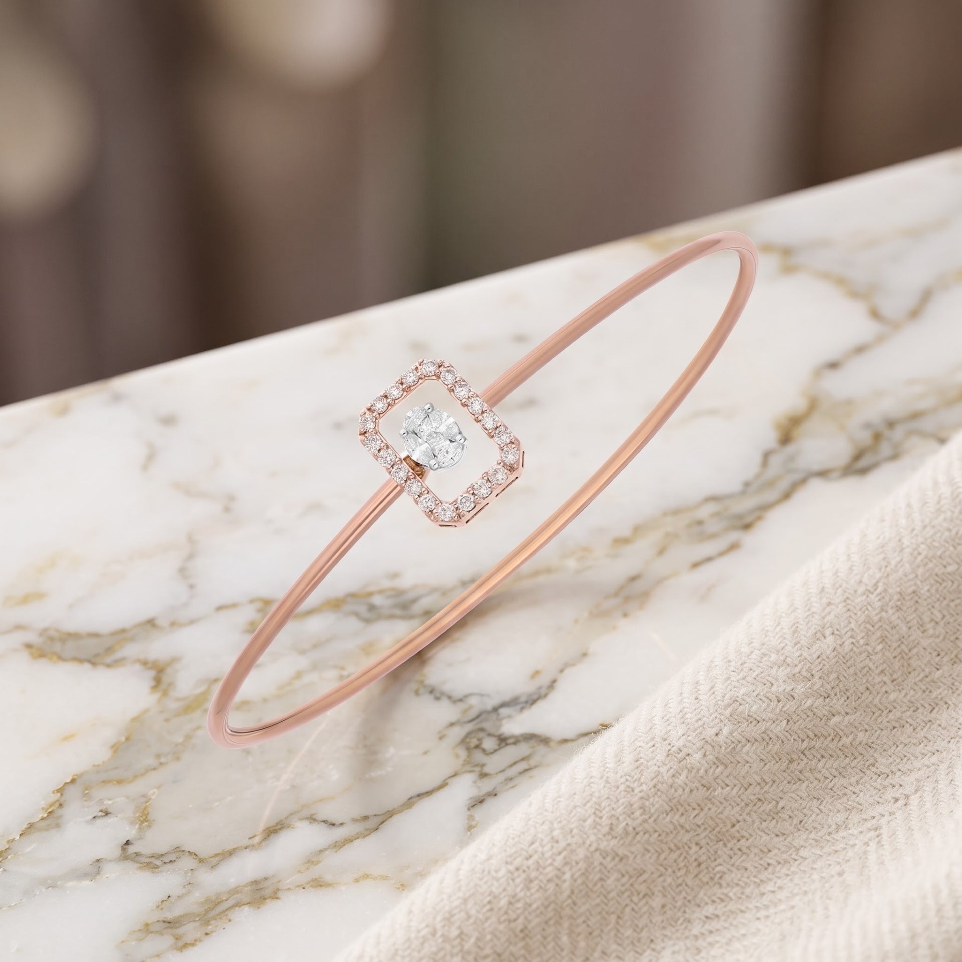Frame Lab Grown Diamond Bangle