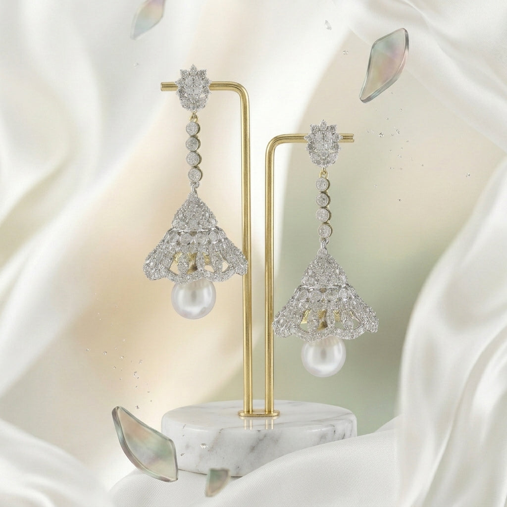 Lotus Canopy Lab Grown Diamond Earrings