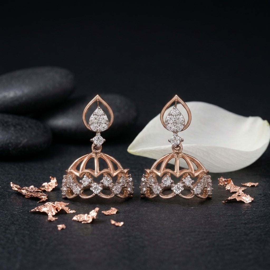 Tiara Filigree Lab Grown Diamond Earrings