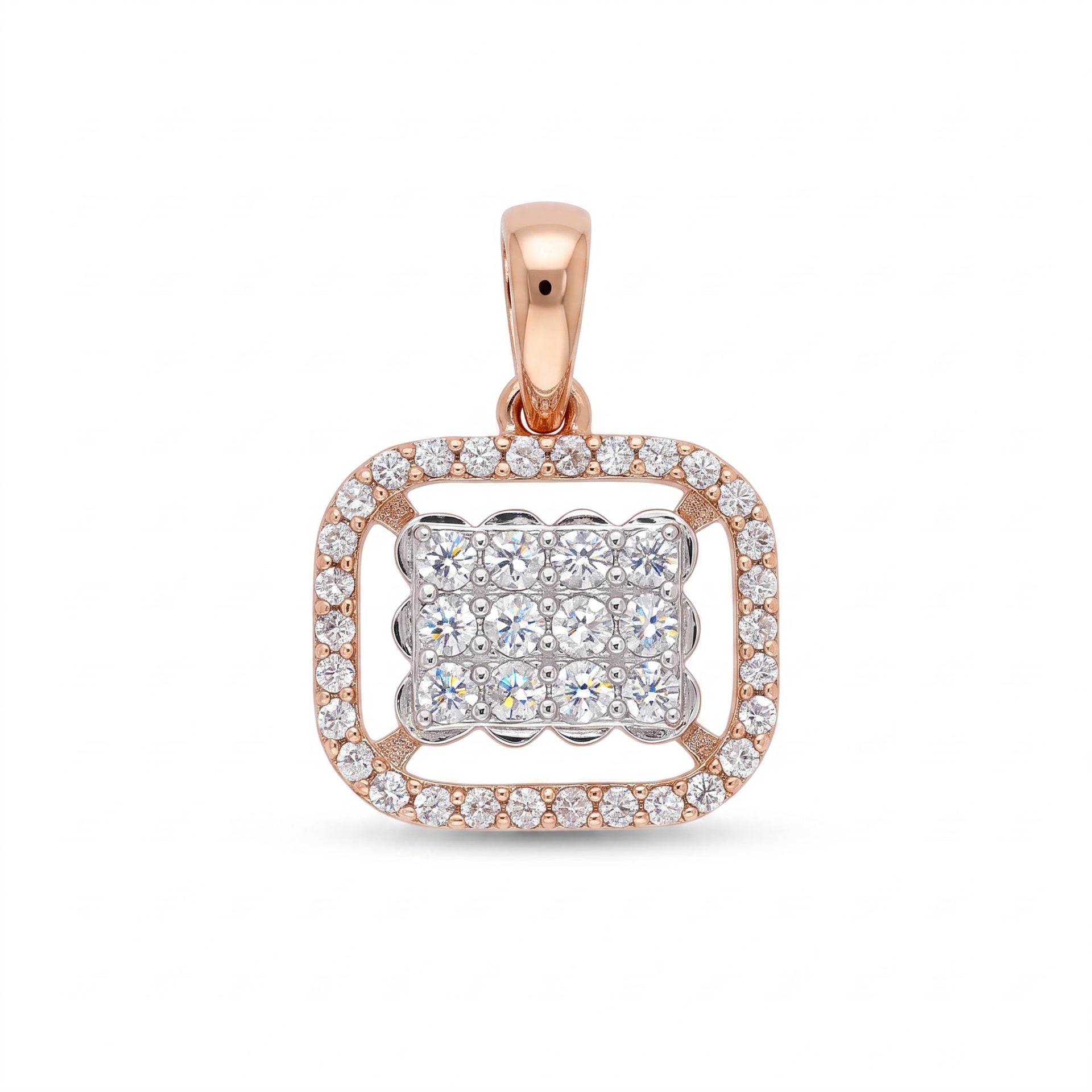 Brilliance Crest Halo Lab Grown Diamond Pendant