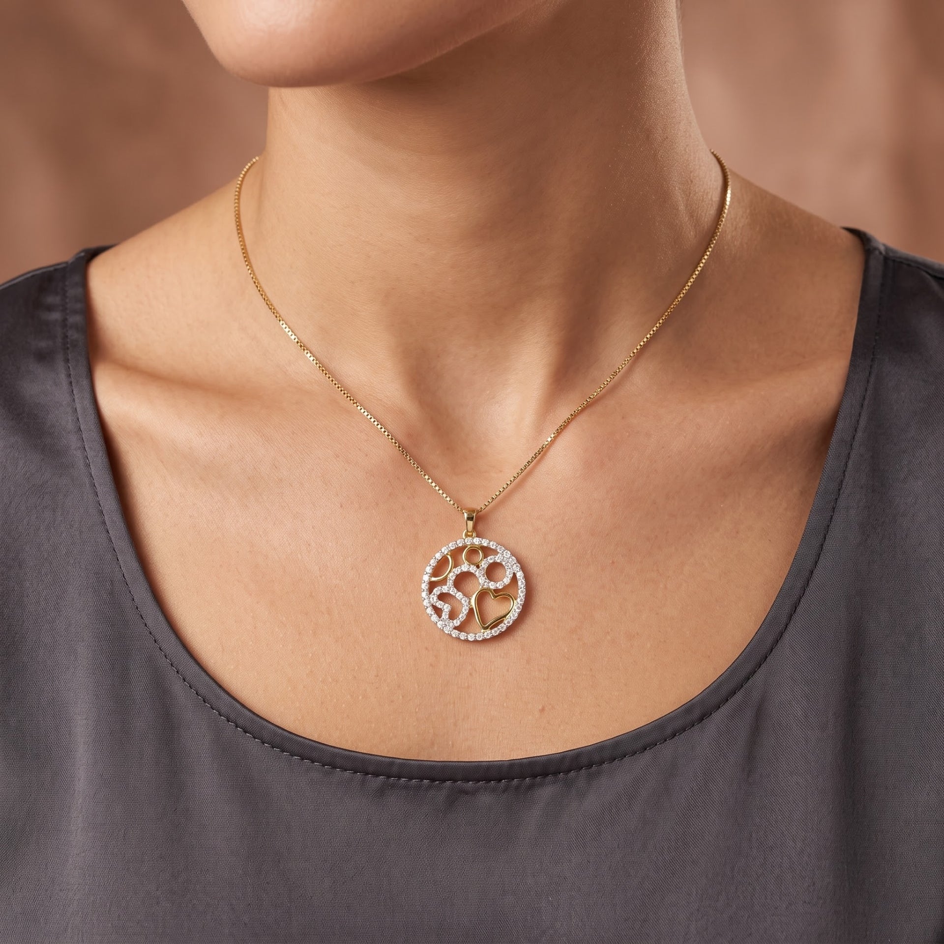 Starlit Love Sphere Lab Grown Diamond Pendant