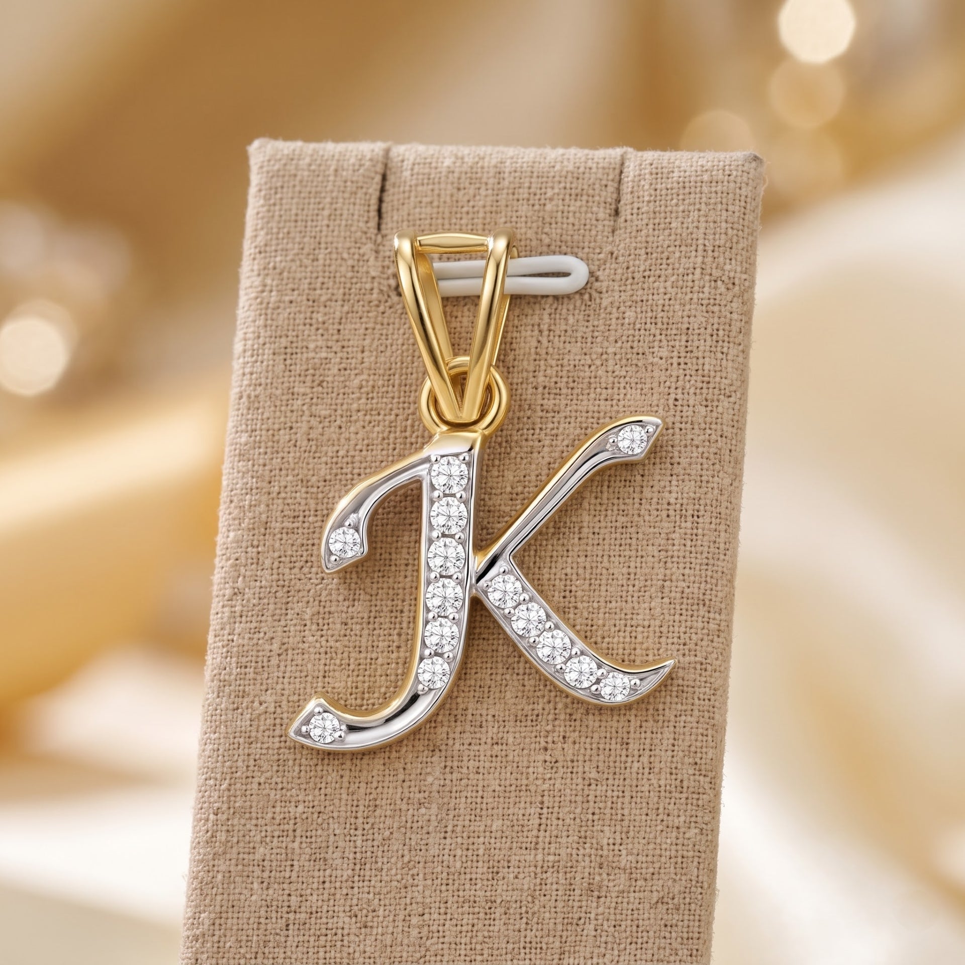 K-Initial Lab Grown Diamond Pendant
