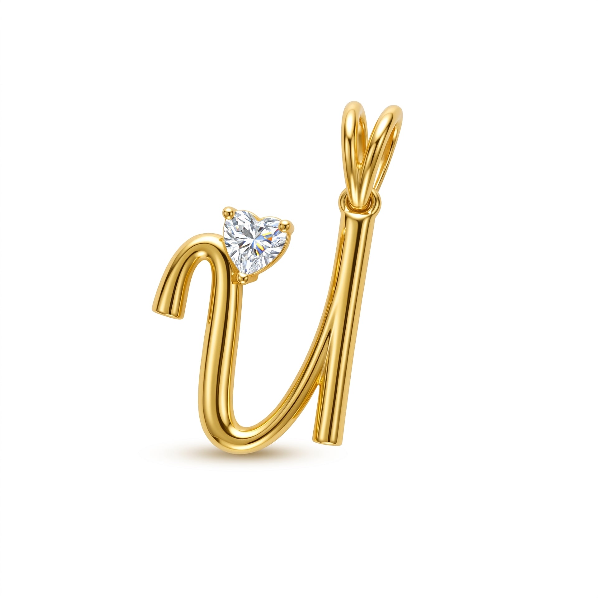 Unison Heart "U" Lab Grown Diamond Pendant