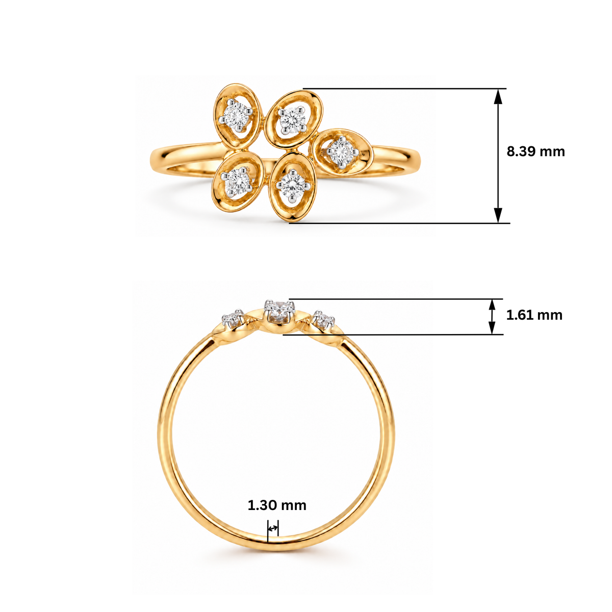 Geode Floret Lab Grown Diamond Ring