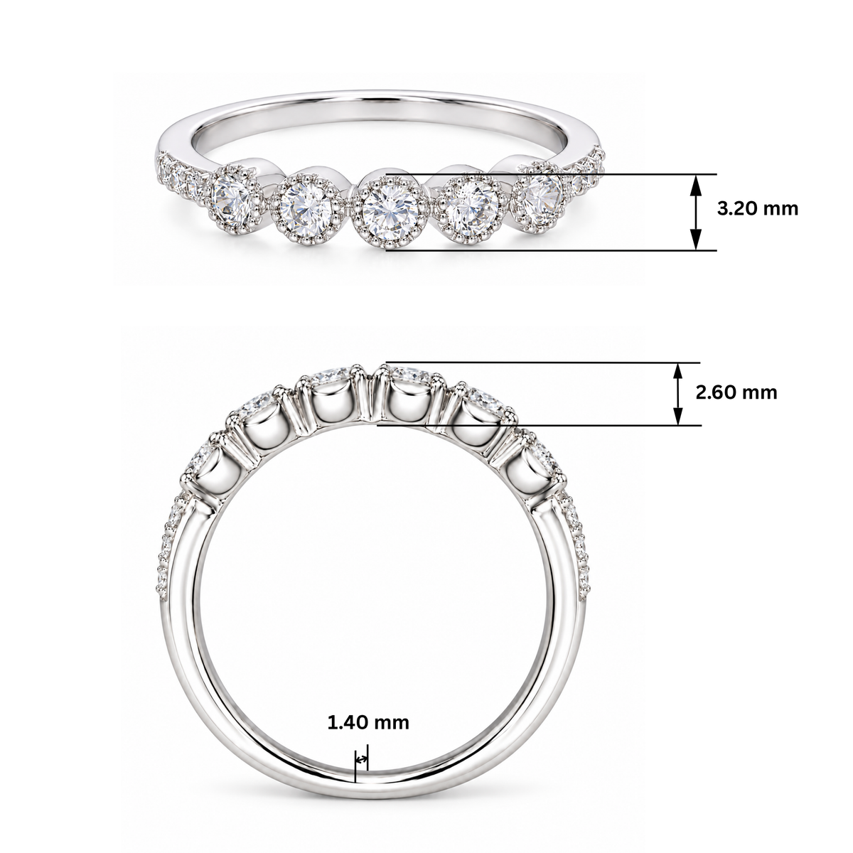 Pentad Horizon Lab Grown Diamond Ring