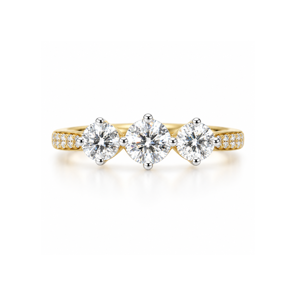 Sunlit Trinity Lab Grown Diamond Ring