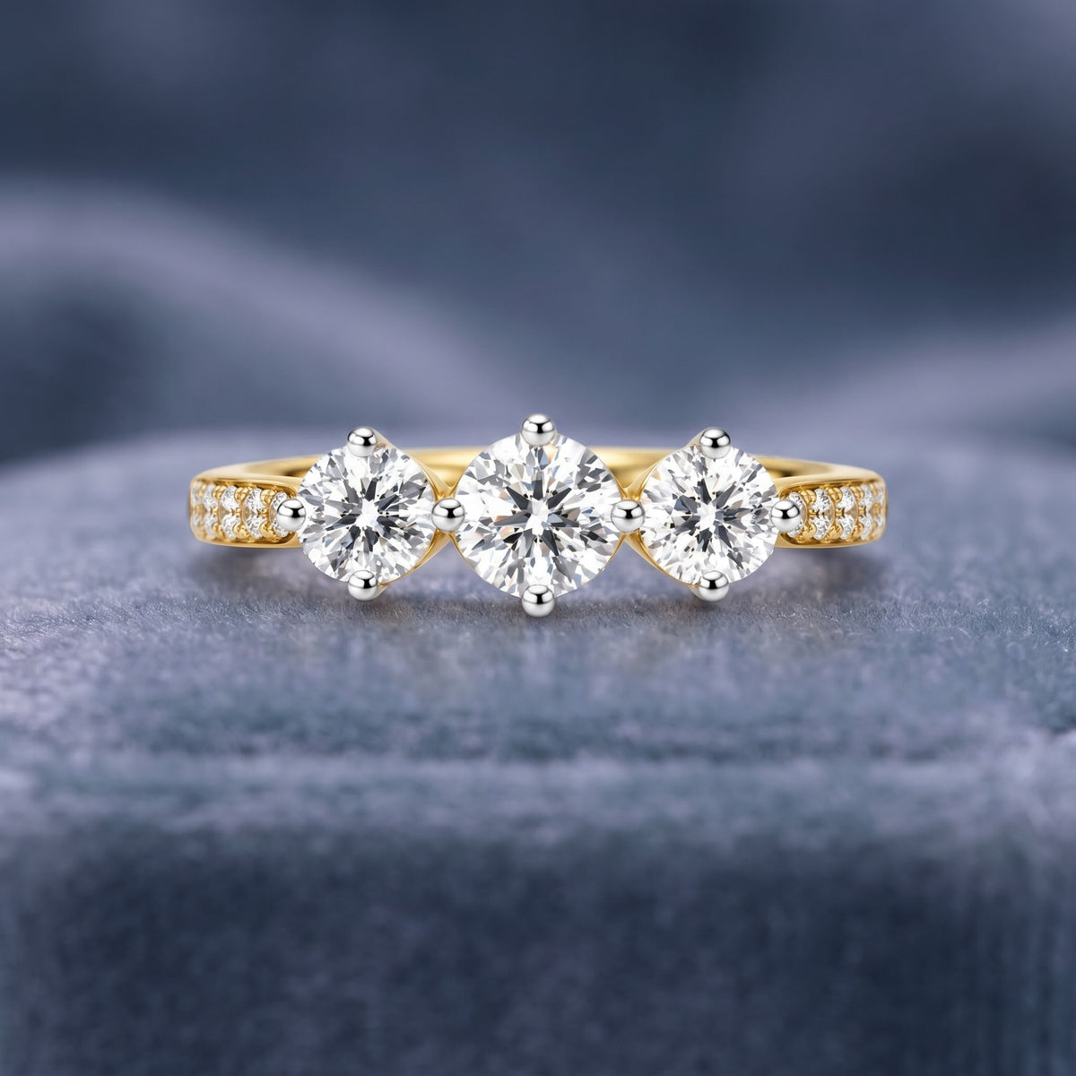 Sunlit Trinity Lab Grown Diamond Ring