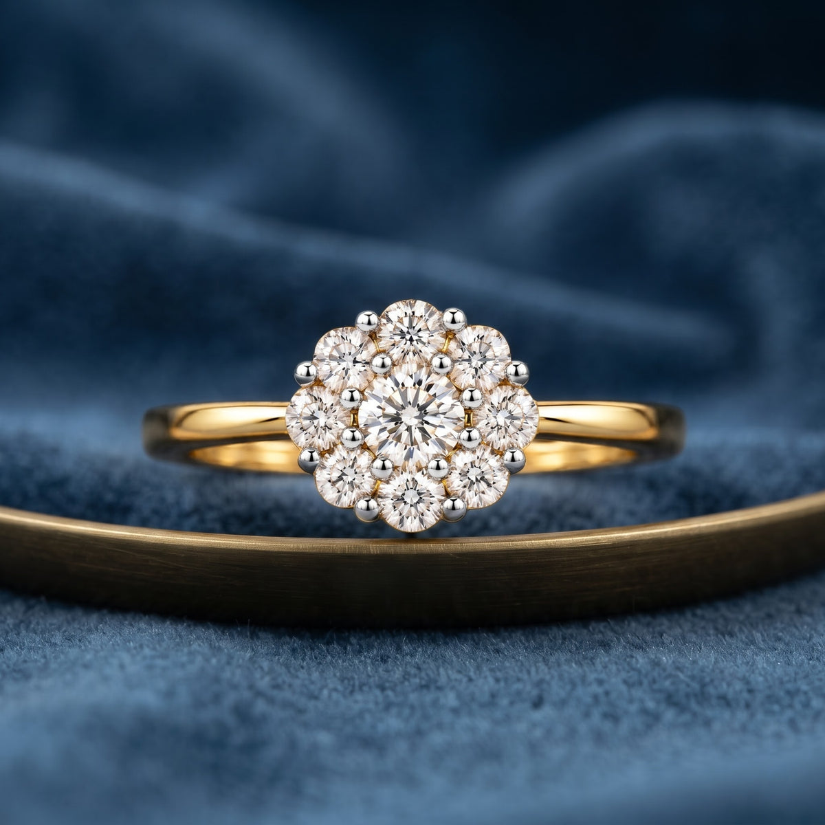 Cluster Enclave Lab Grown Diamond Ring