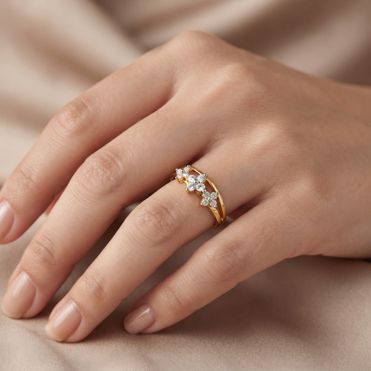 Tri-Bloom Lab Grown Diamond Ring
