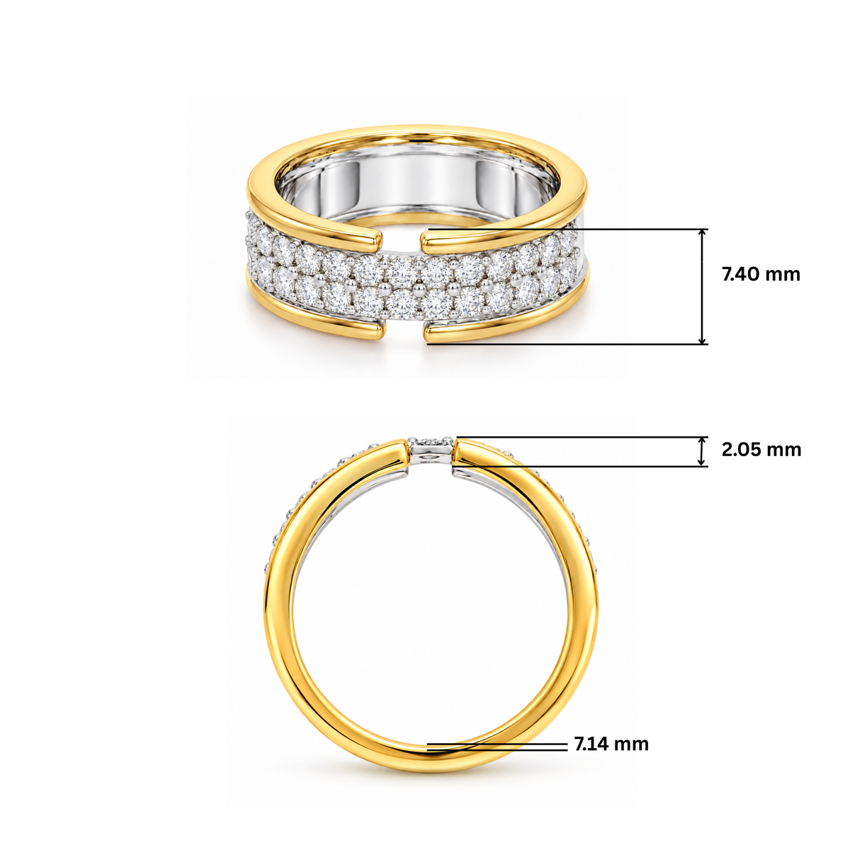Dual Track Lab Grown Diamond Ring