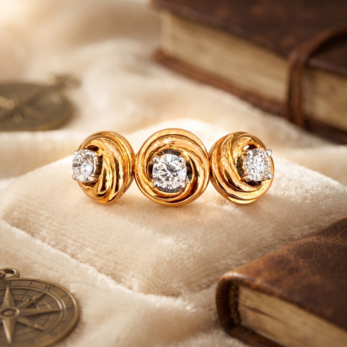 Helix Triad Lab Grown Diamond Ring