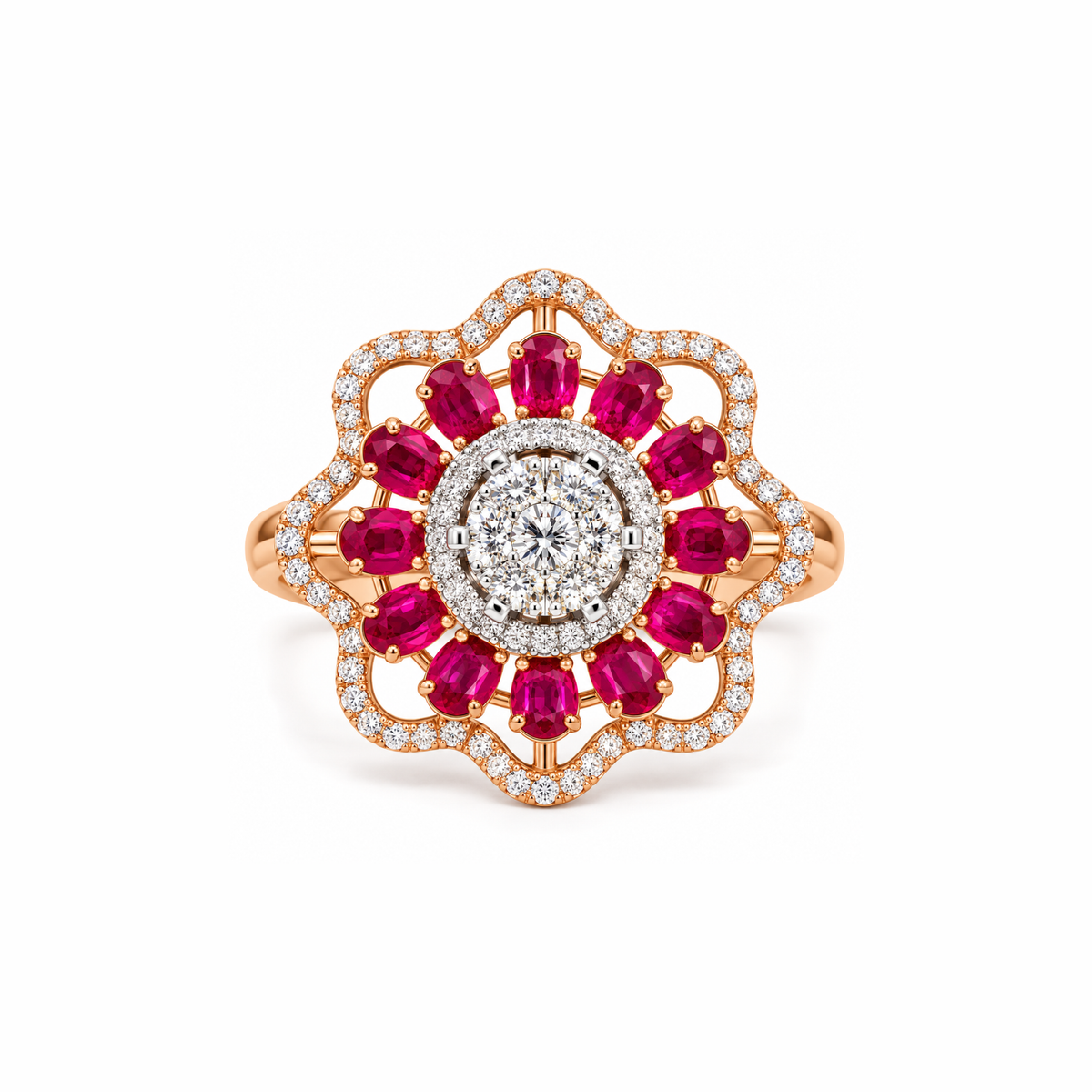Scarlet Bloom Lab Grown Diamond Ring