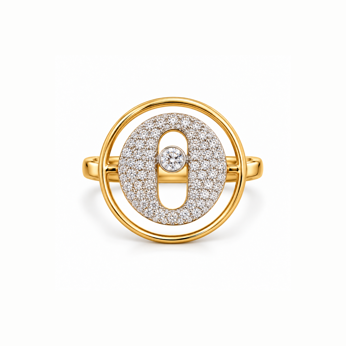 Medallion Eclipse Lab Grown Diamond Ring
