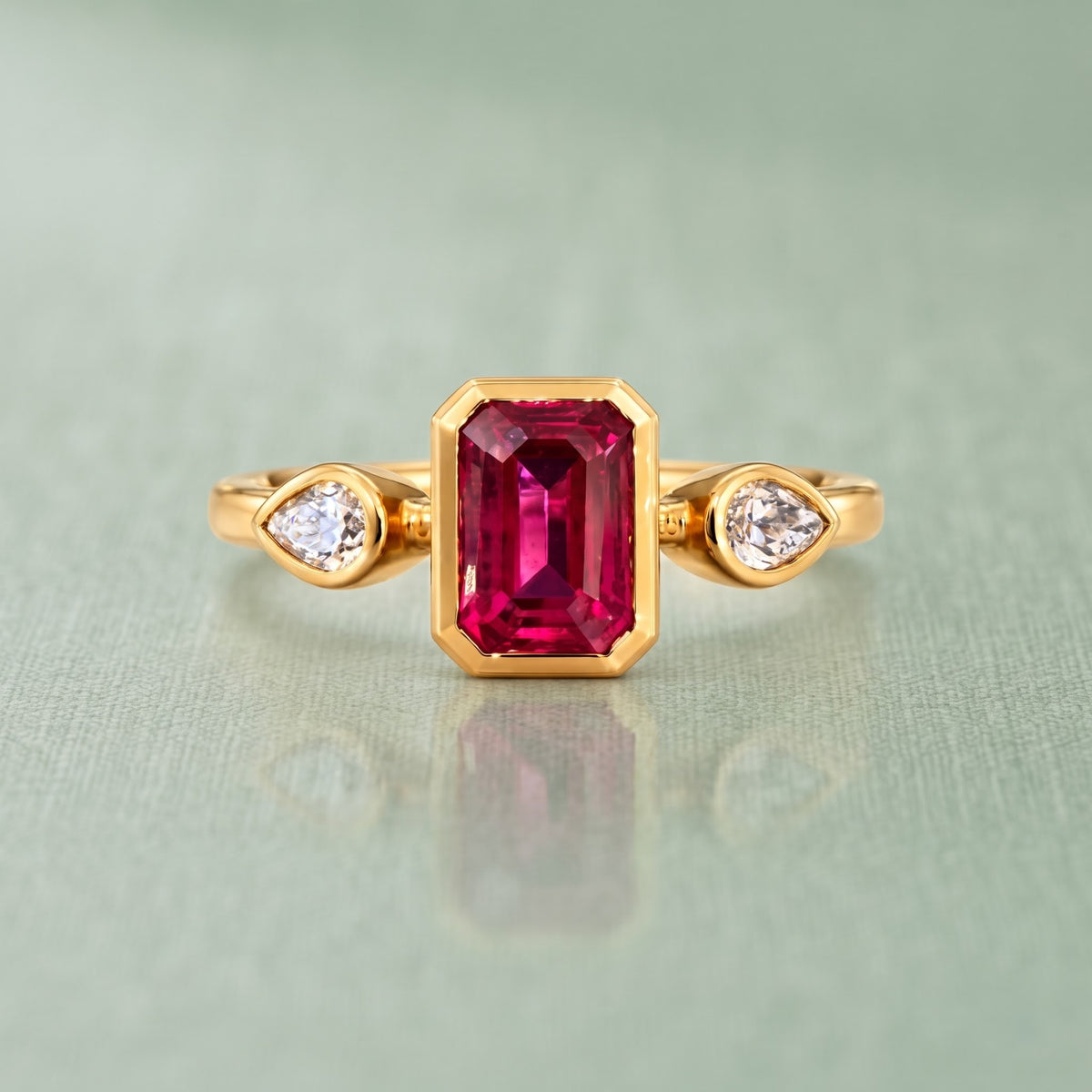 Scarlet Triad Lab Grown Diamond Ring
