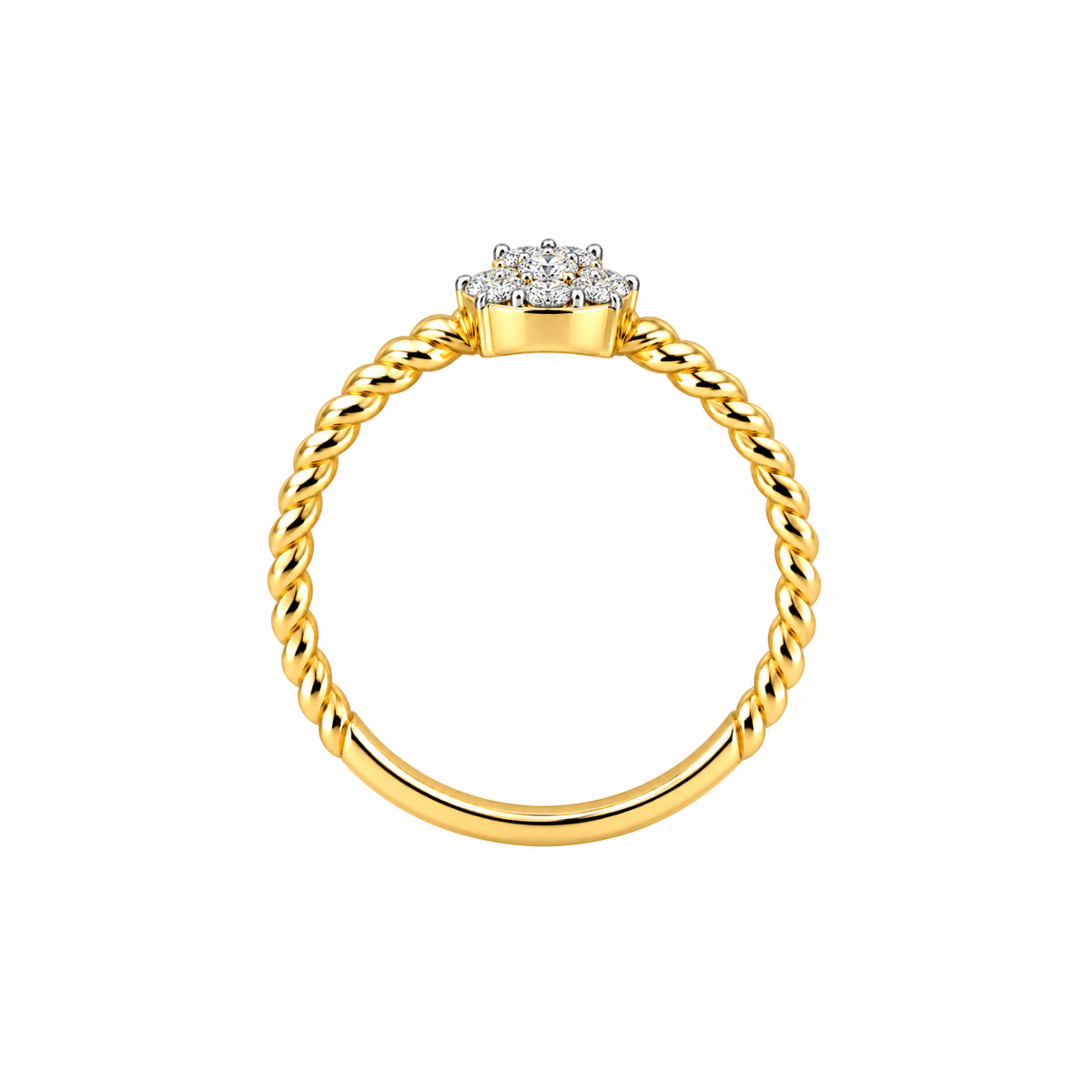 Quad Cluster Lab Grown Diamond Ring
