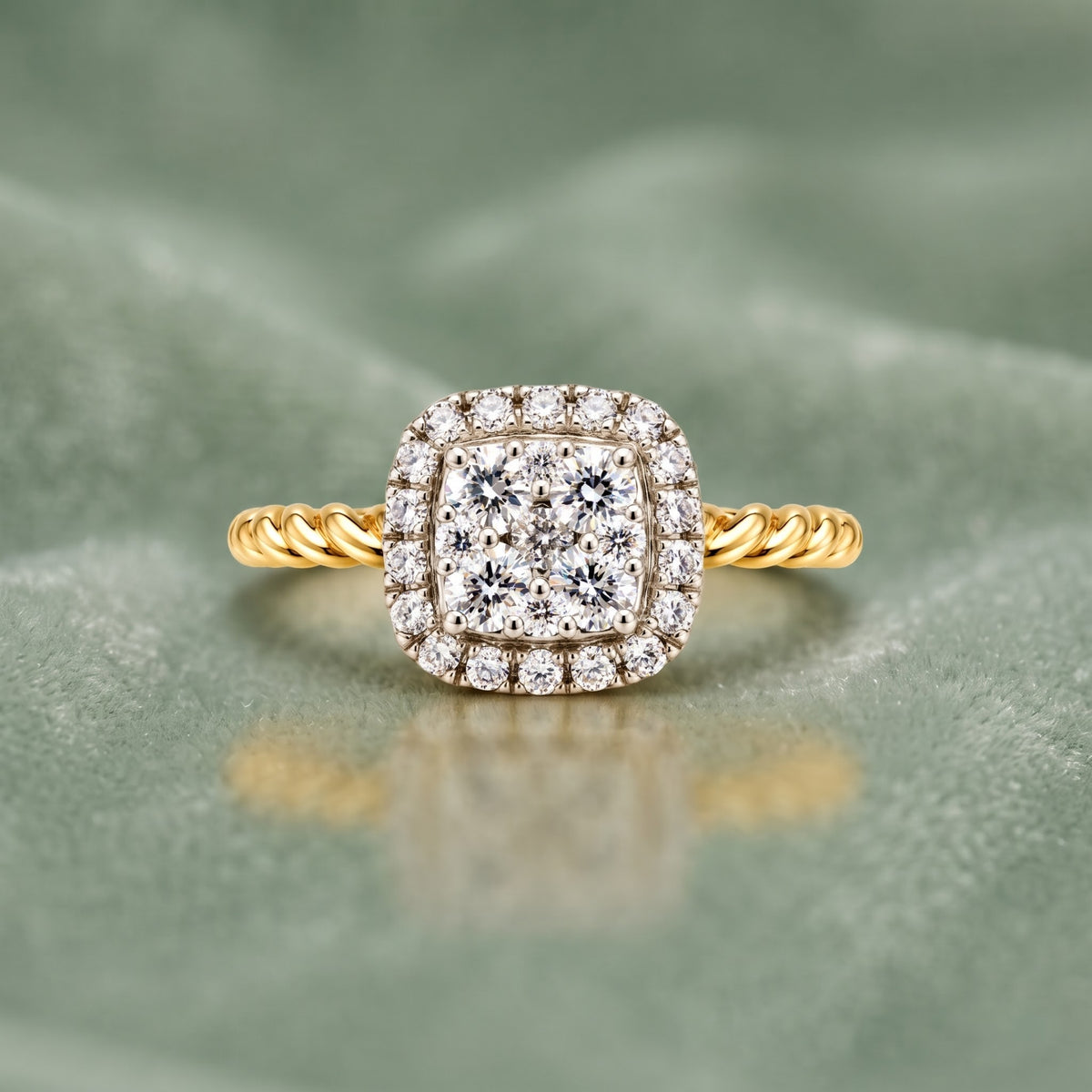 Quad Cluster Lab Grown Diamond Ring