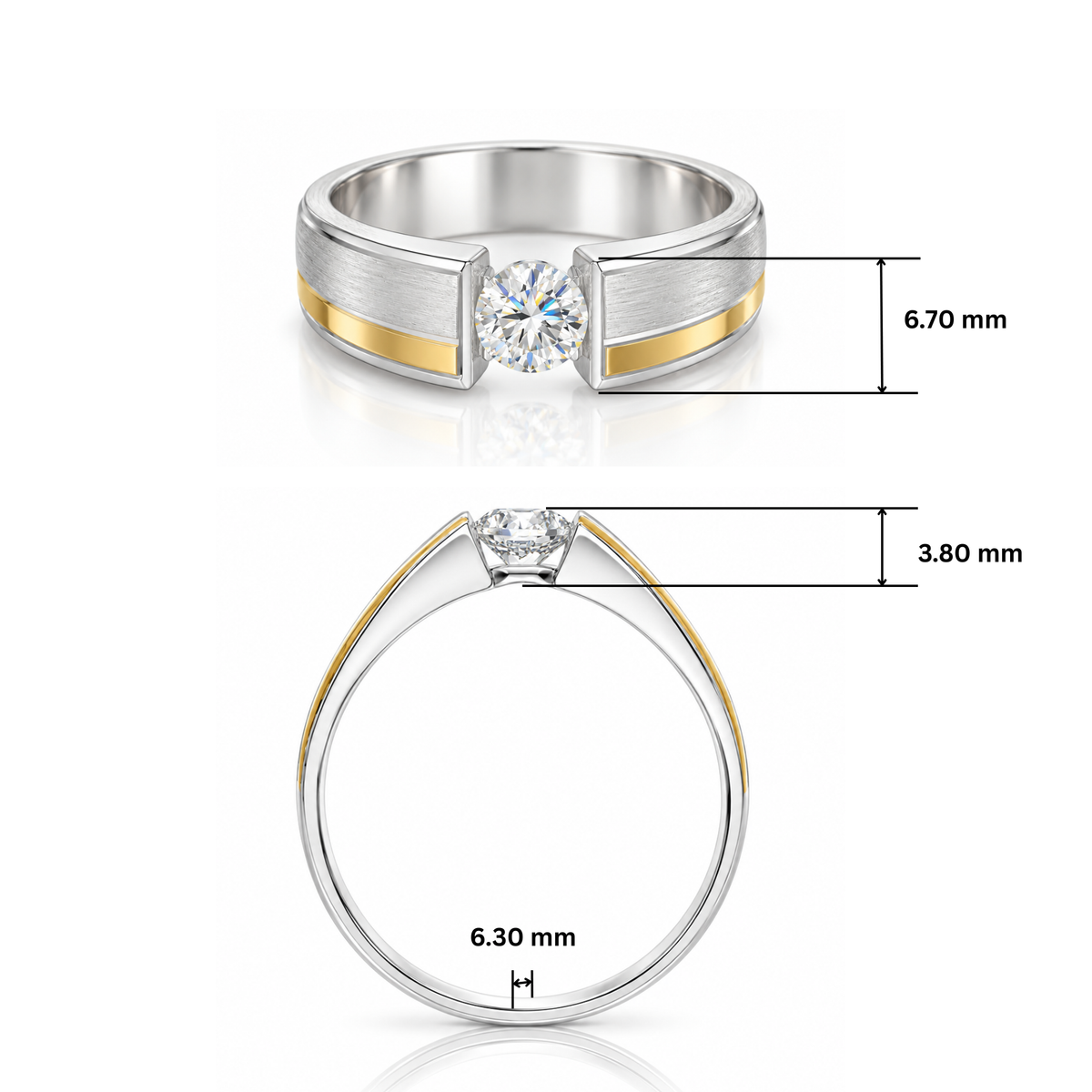Bianco Aura Men’s Lab Grown Diamond Ring
